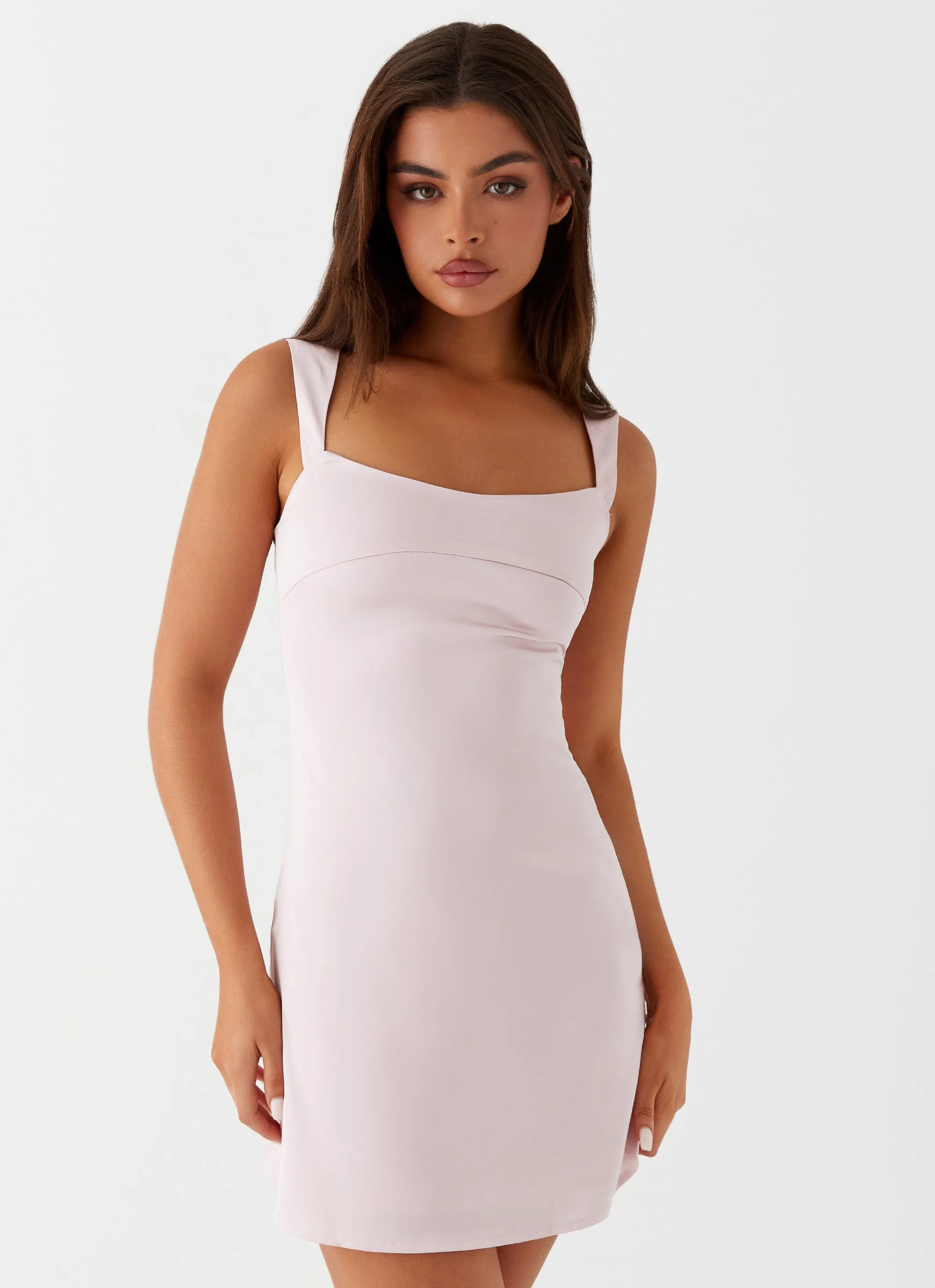 Thermal Regulating Calm Mood Odette Satin Mini Dress - Pink
