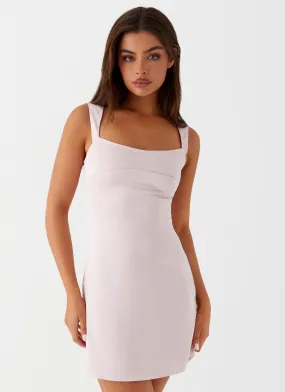 Thermal Regulating Calm Mood Odette Satin Mini Dress - Pink