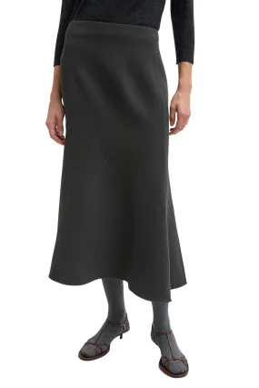Wool Crepe Marte Fluid Skirt Minimal Style