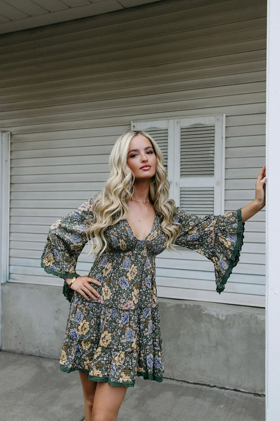 Sophisticated Wear Knit Cool Fall For Me Bell Sleeve Dress