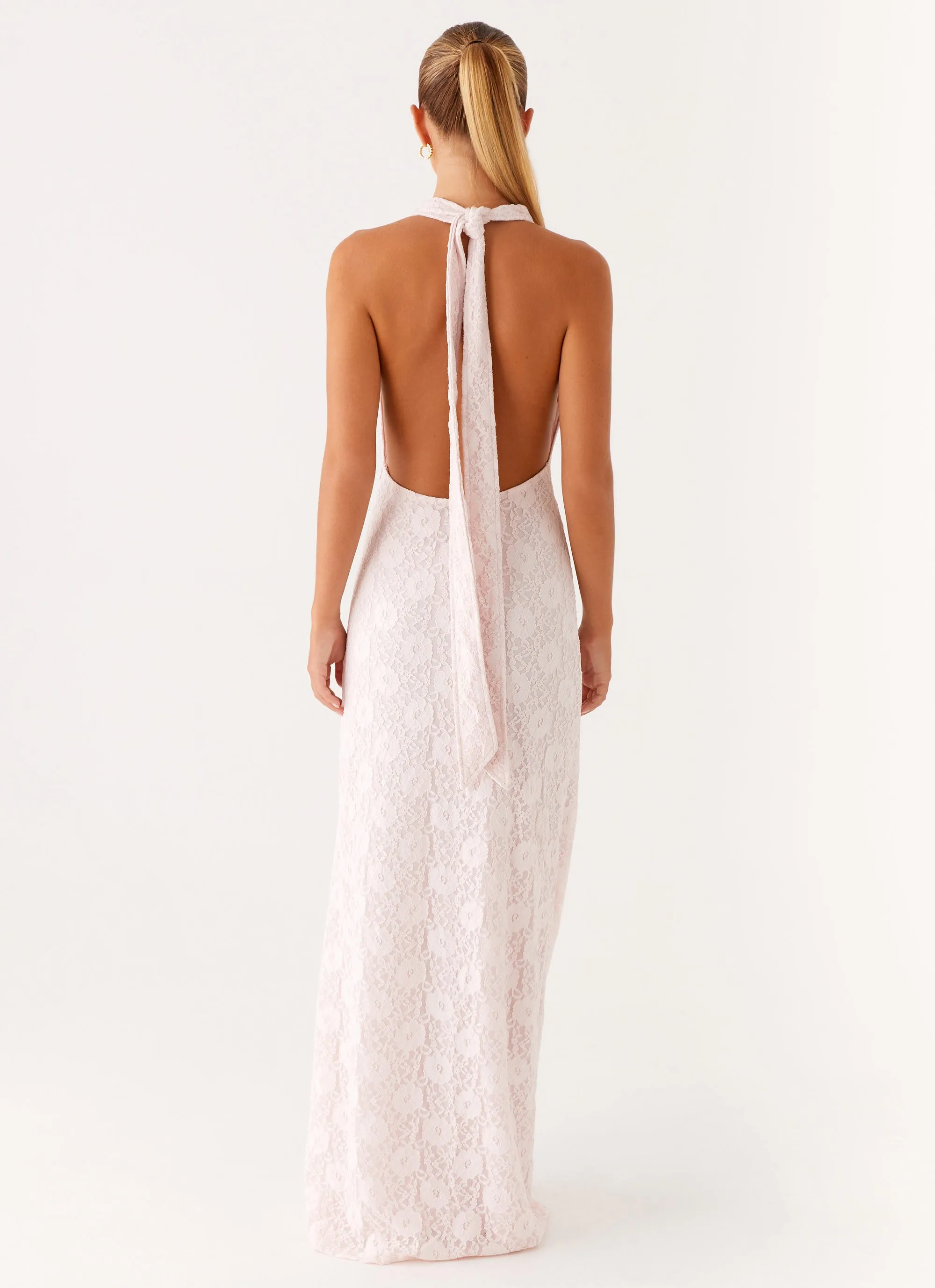 Carly Maxi Dress - Pink Flattering Layer Flared-Hem