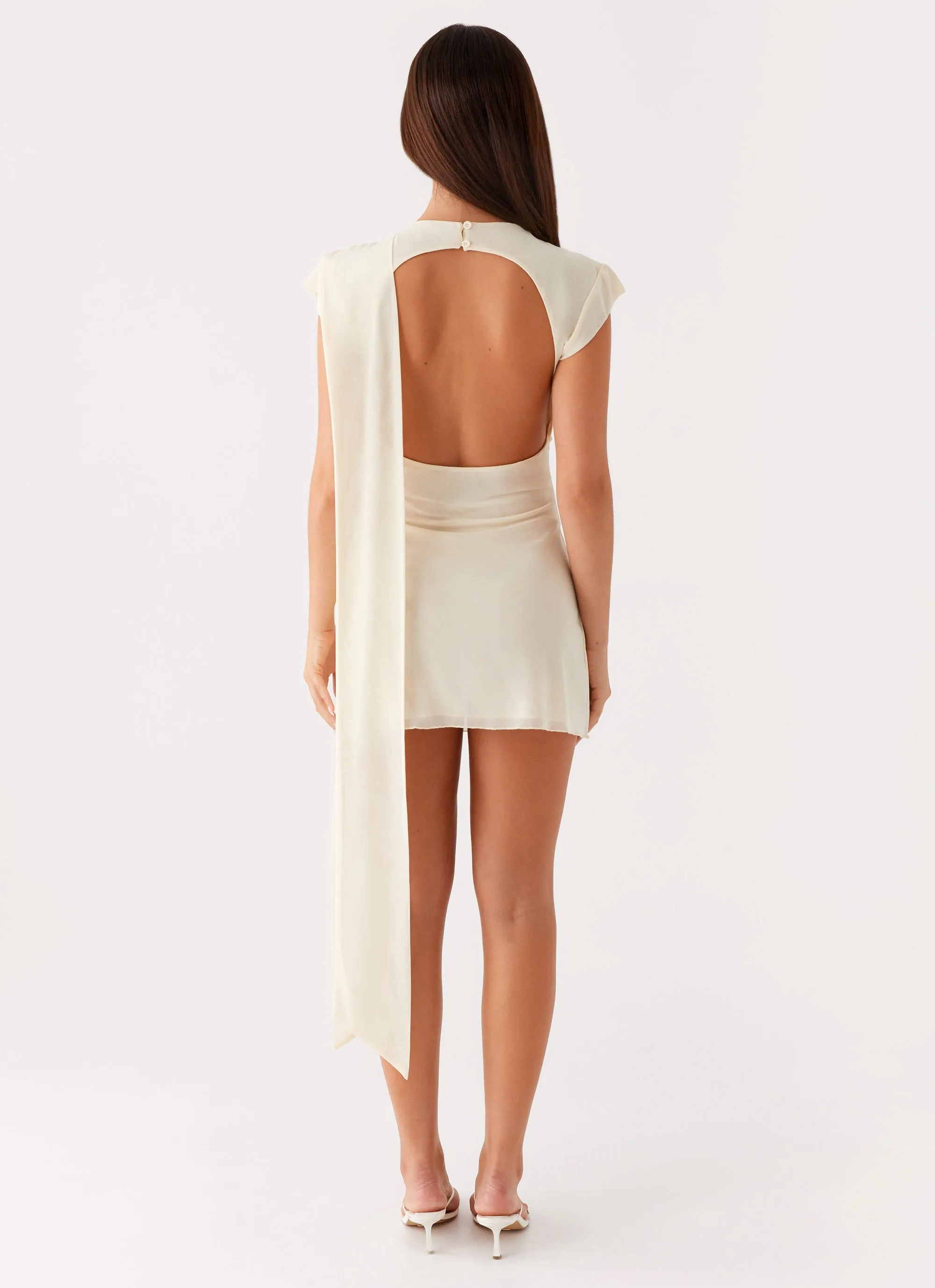 Crochet Style Felipe Mini Dress - Yellow