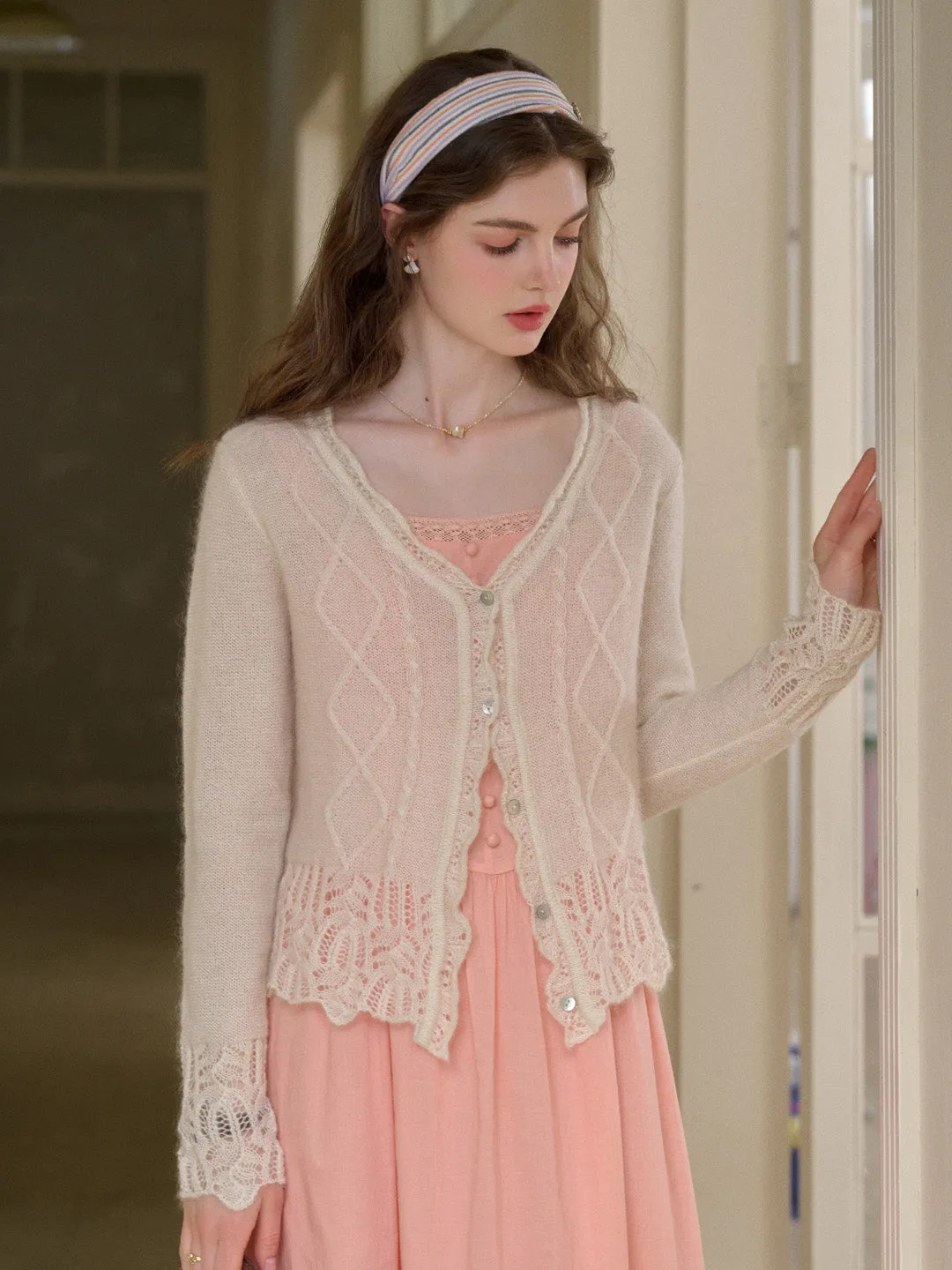 Classic Cut AllDaySoftness Vera V-Neck Ribbed Wool Cardigan