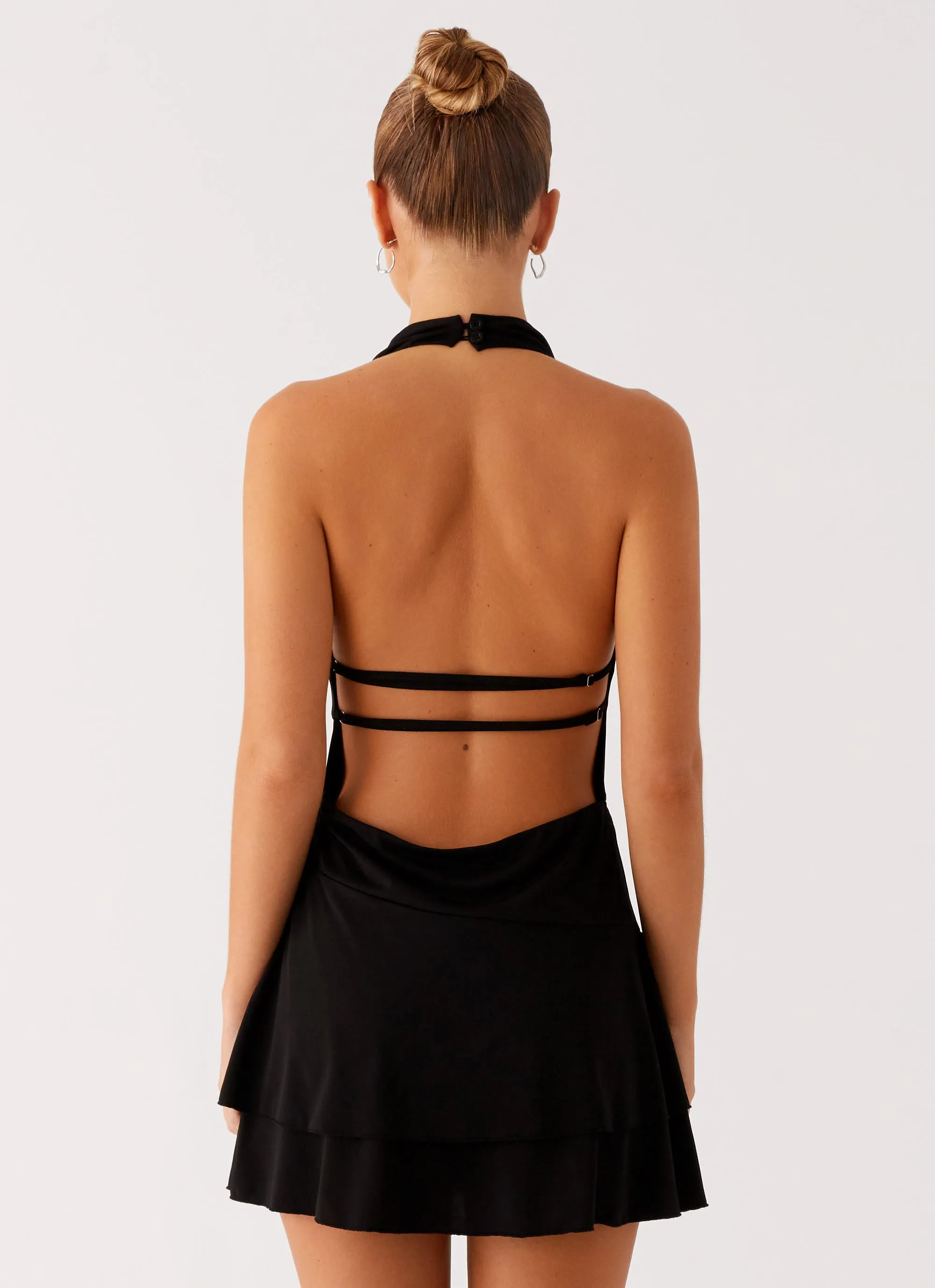 Feel Good Mini Dress - Black Calm Mood Fade Resistant Cloth