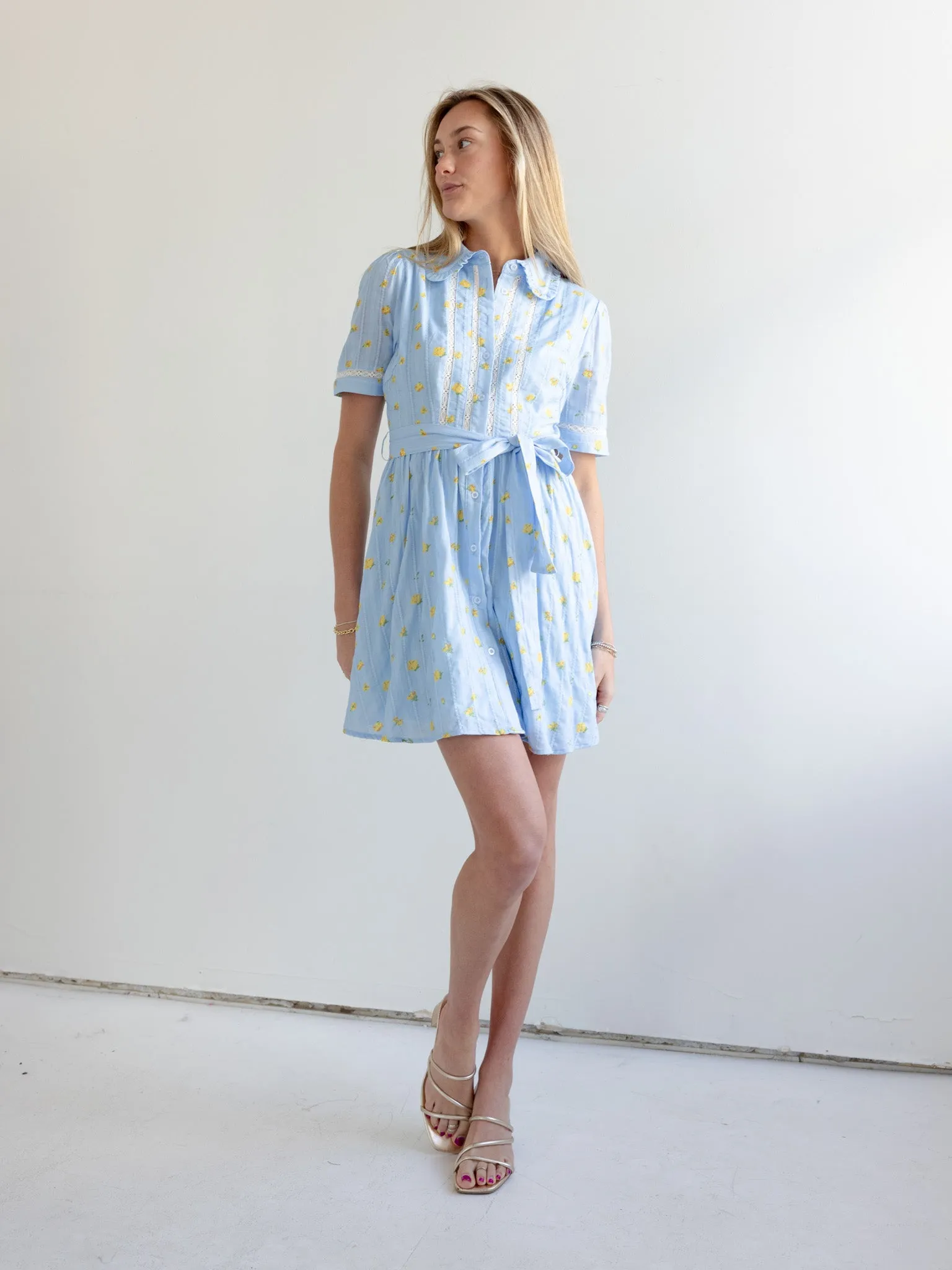 Smart Texture Madi Collared Mini Dress