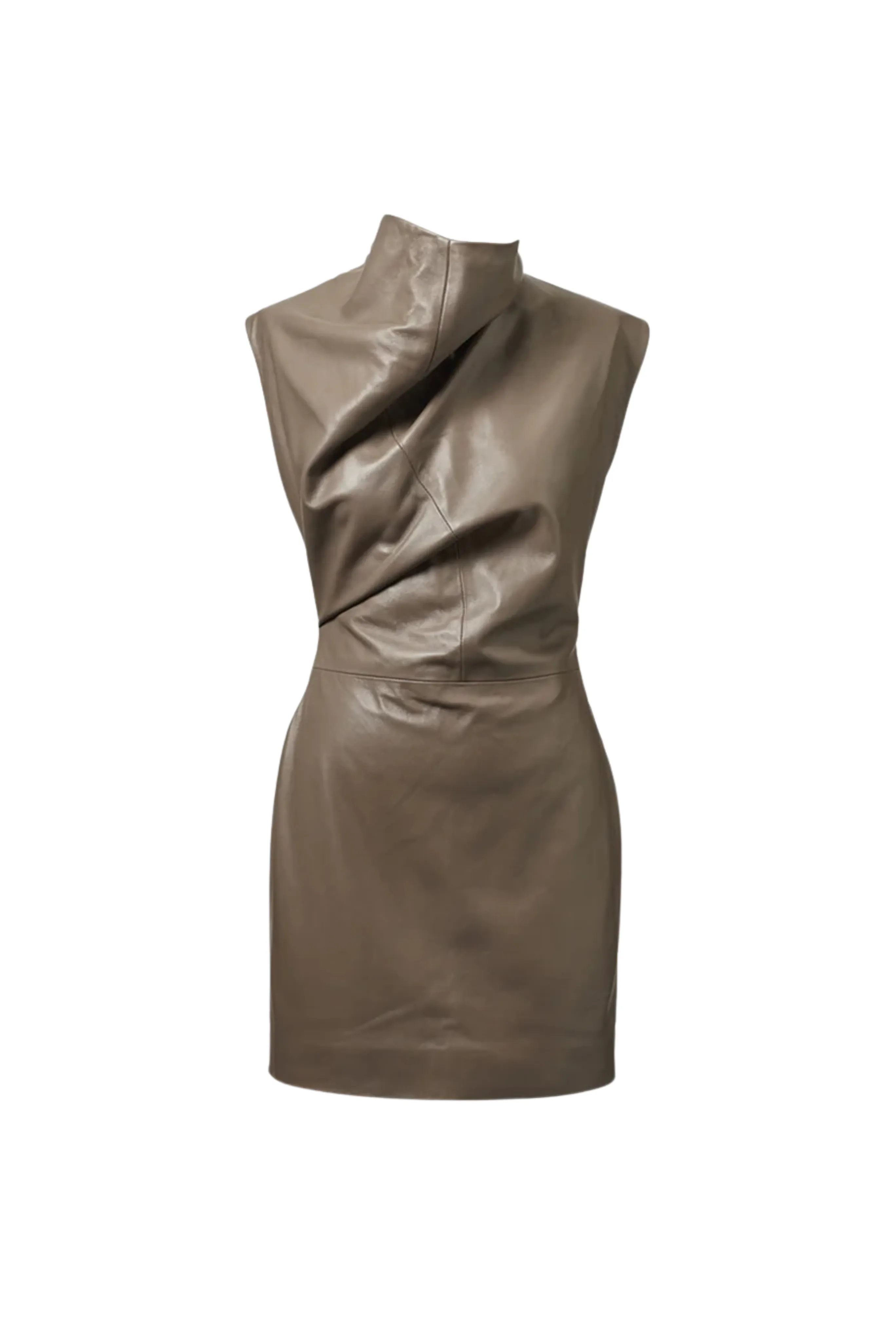 Olya Leather Dress Relaxed Style Studio Style