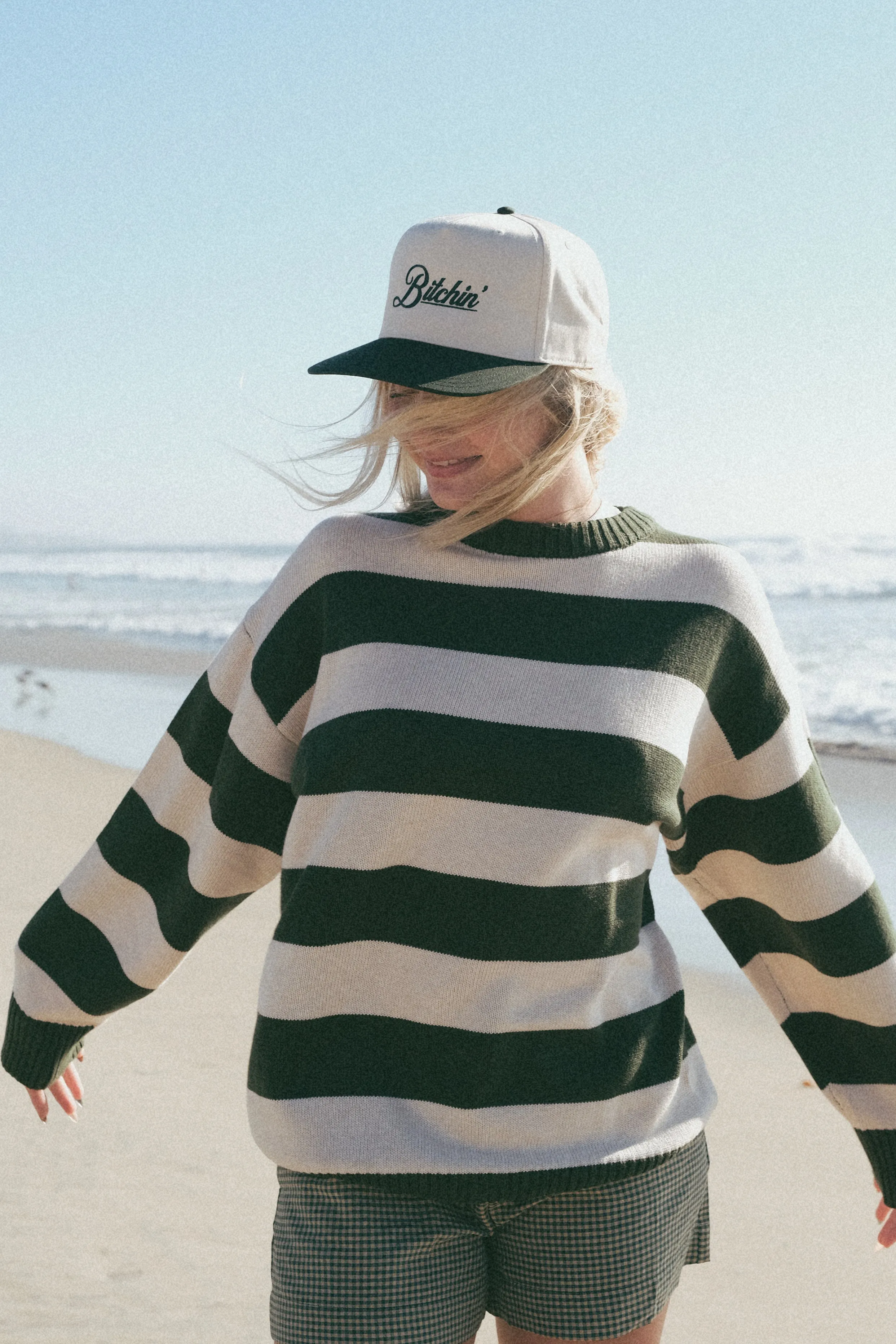 Eco Friendly Dye Evergreen Stripe Sweater