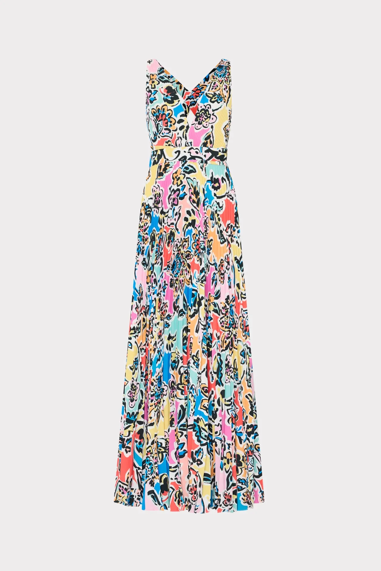 Calm Outfit Oria Rainbow Oasis Pleated Dress