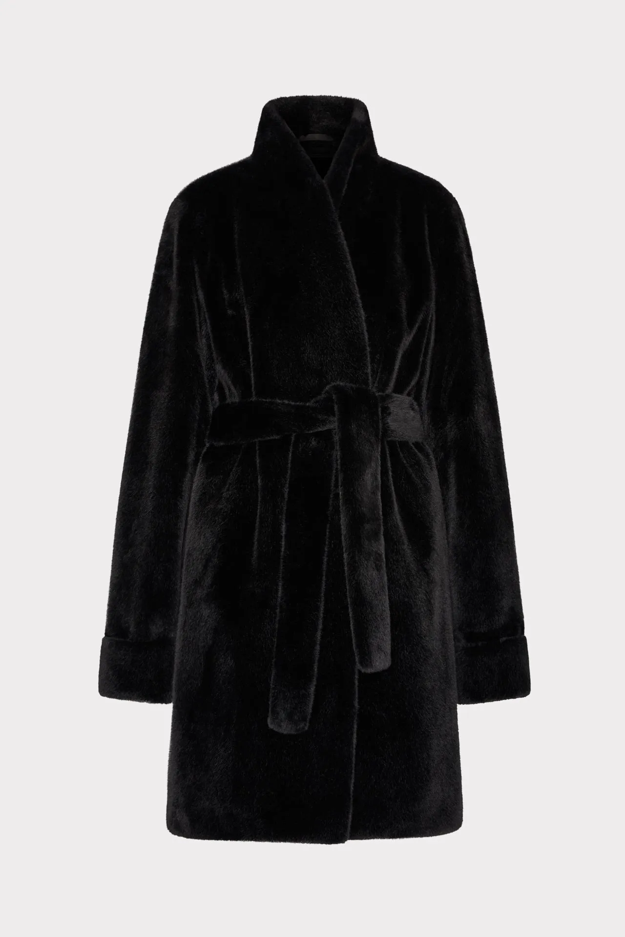 Oversized style Faux Mink Wrap Coat