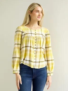 Felicity Plaid Blouse Loose Tee