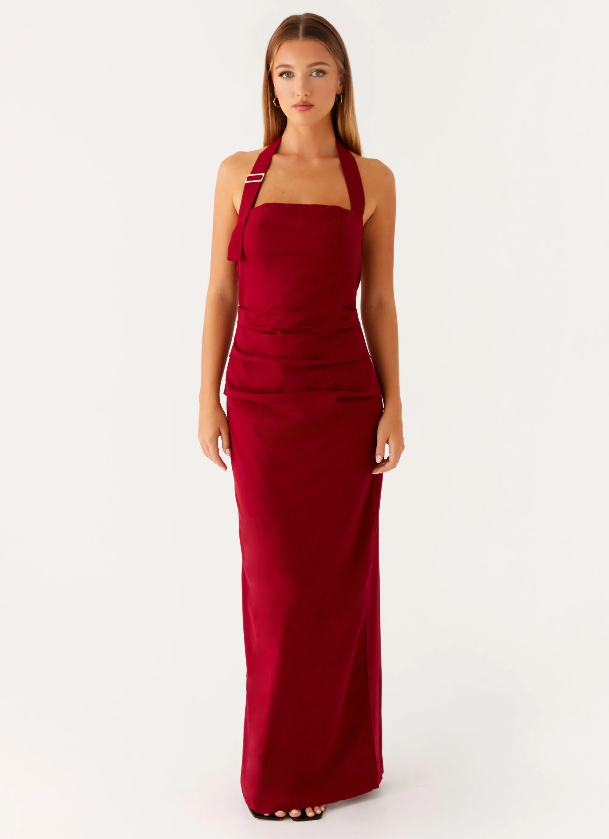 Casual Layers Breeze Flow Rumour Has it Maxi Dress - Red