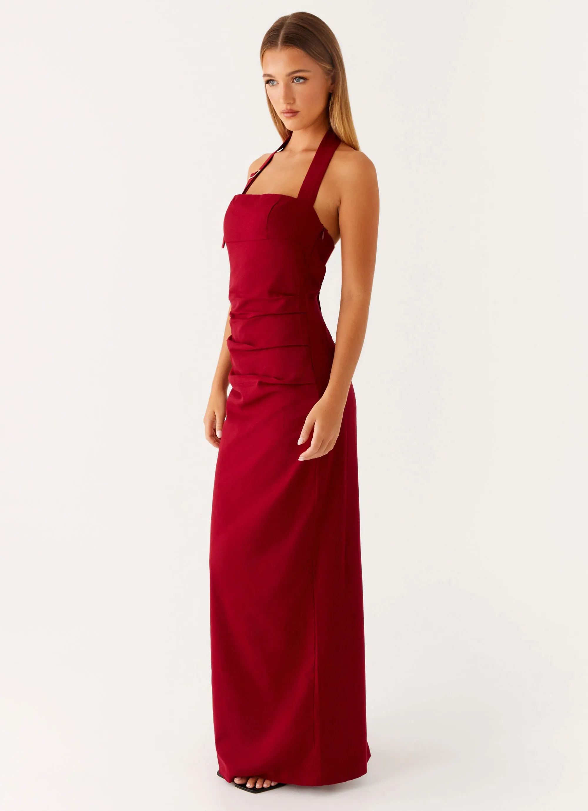 Rumour Has it Maxi Dress - Red Elegant Mature