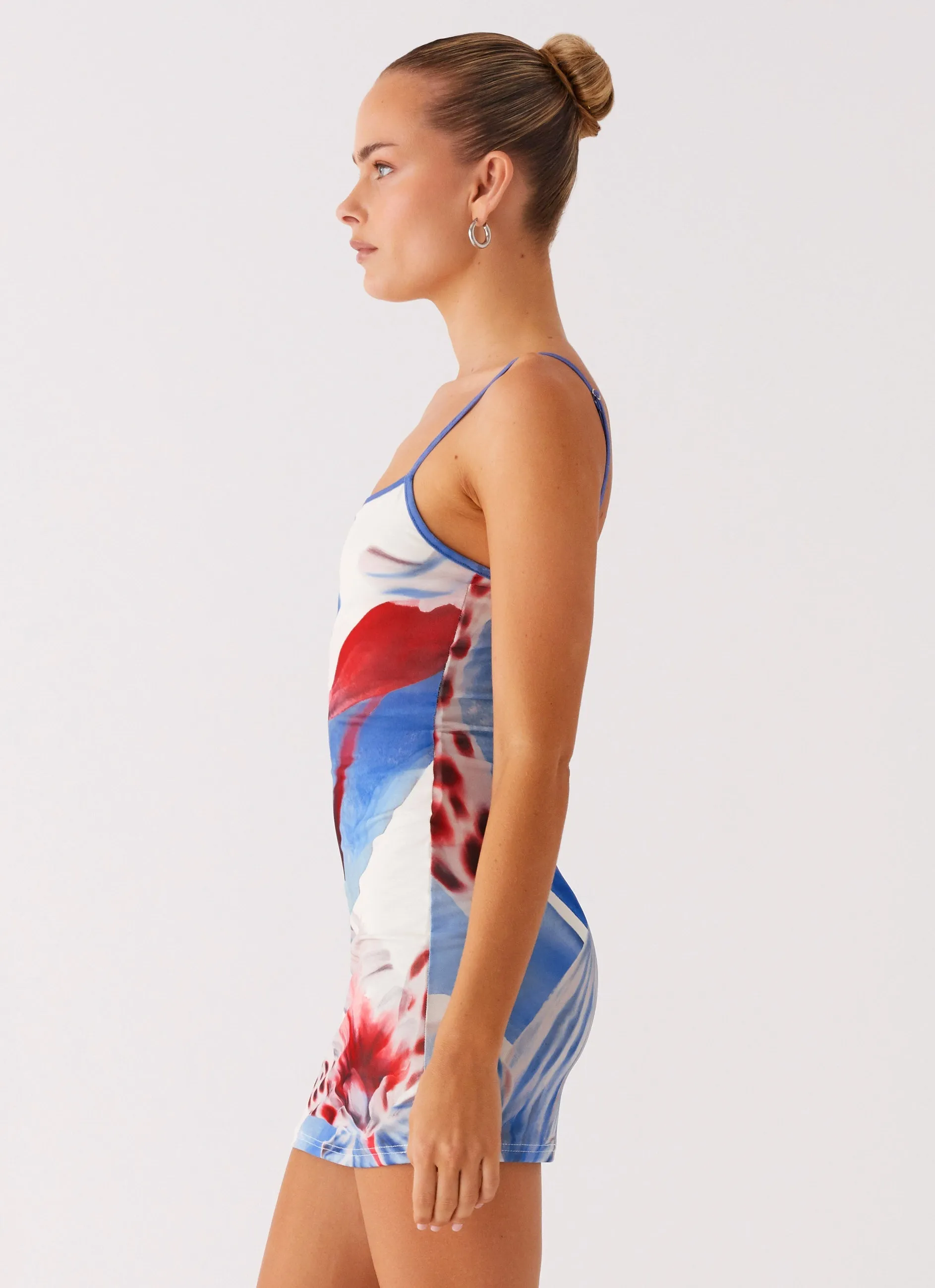 Silk Touch Everett Mini Dress - Deep Sea Bloom
