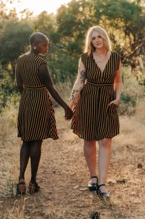 Soft touch evening dress Vibrant evening gown Spicy Xena 2.0 in Gold Stripe