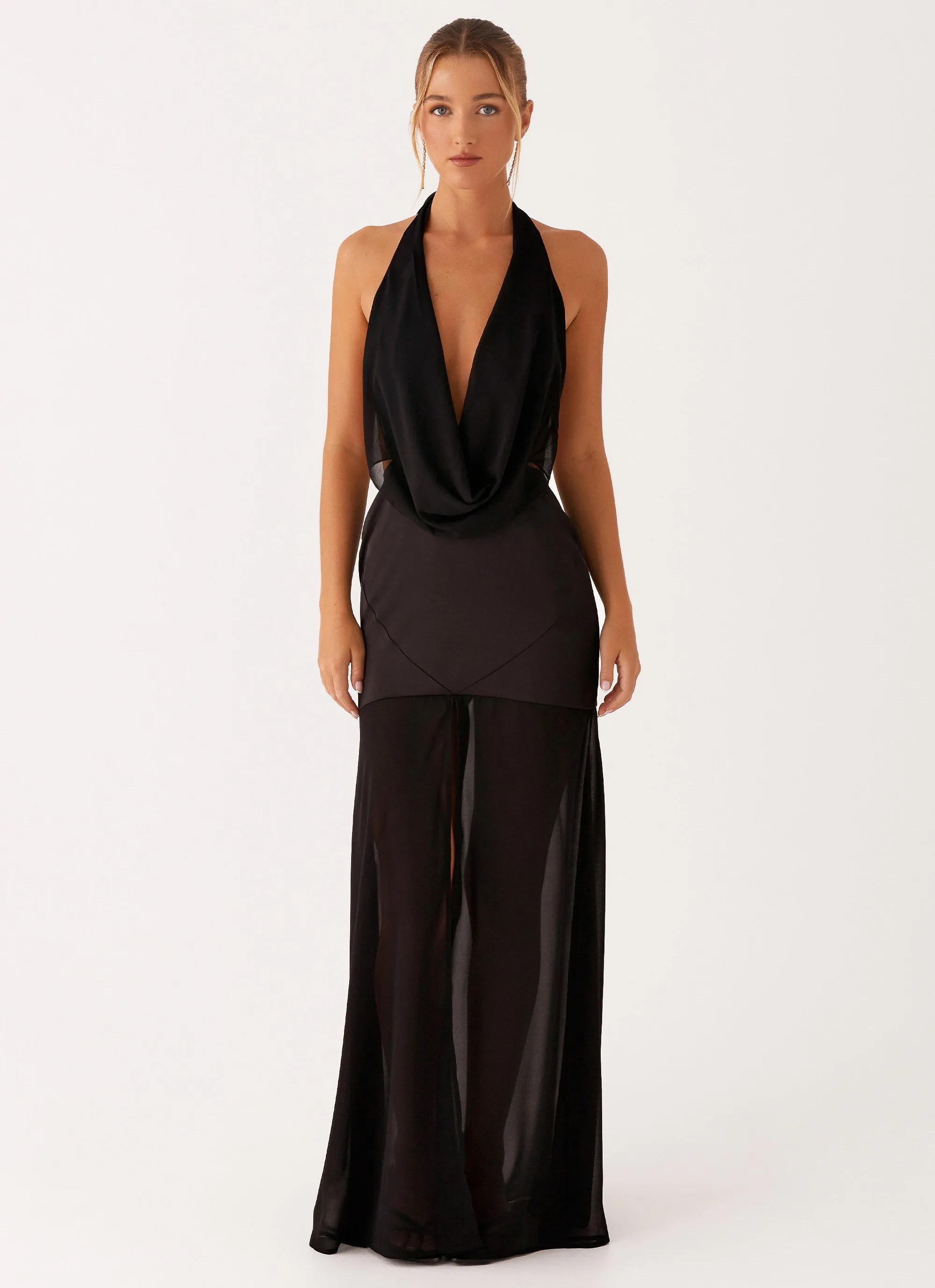 Fenella Maxi Dress - Black Effortless Elegance Layer Safe