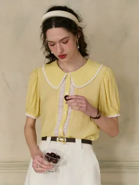 ??Final Sale??Carmen Peter Pan Collar Blouse Tunic top