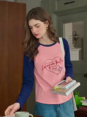 ??Final Sale??Isla Valentine's Day Long Sleeve T-Shirt - Pink NonIrritatingStitching HypoallergenicFabric