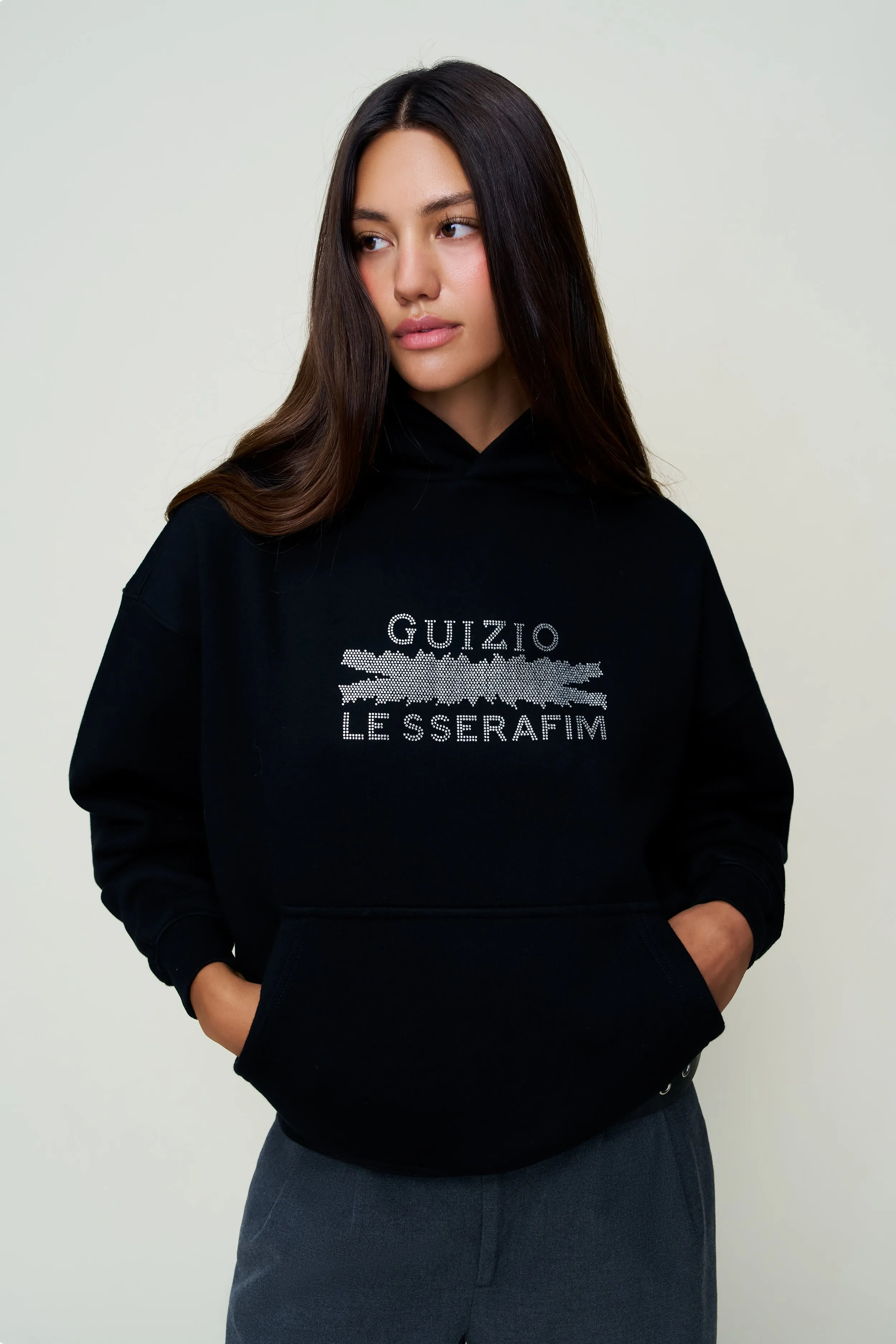 Bedazzled Pull Over Hoodie FourWay Stretch