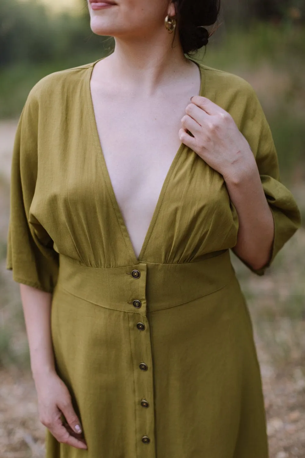 Finley Dress in Pea Soup Quick Look Chilly Weather Wear