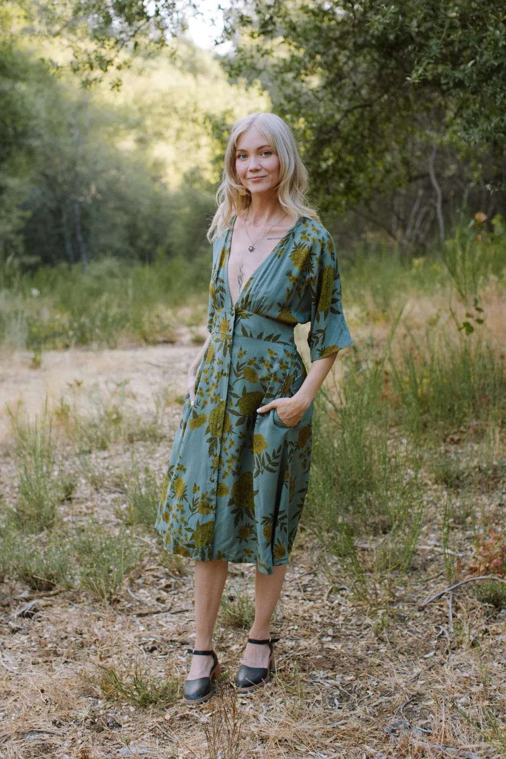 Finley Dress in Slate Marigold Walk Free