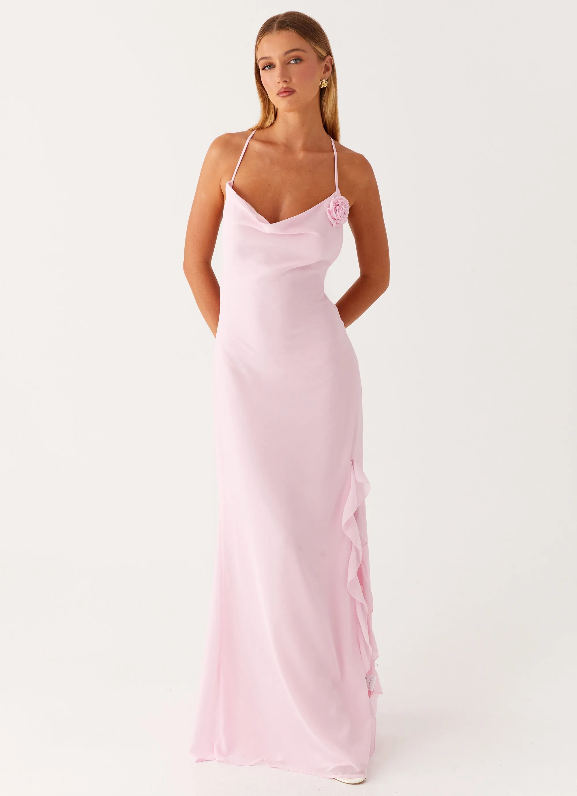First Class Maxi Dress - Pink Modern Touch Easy Pick