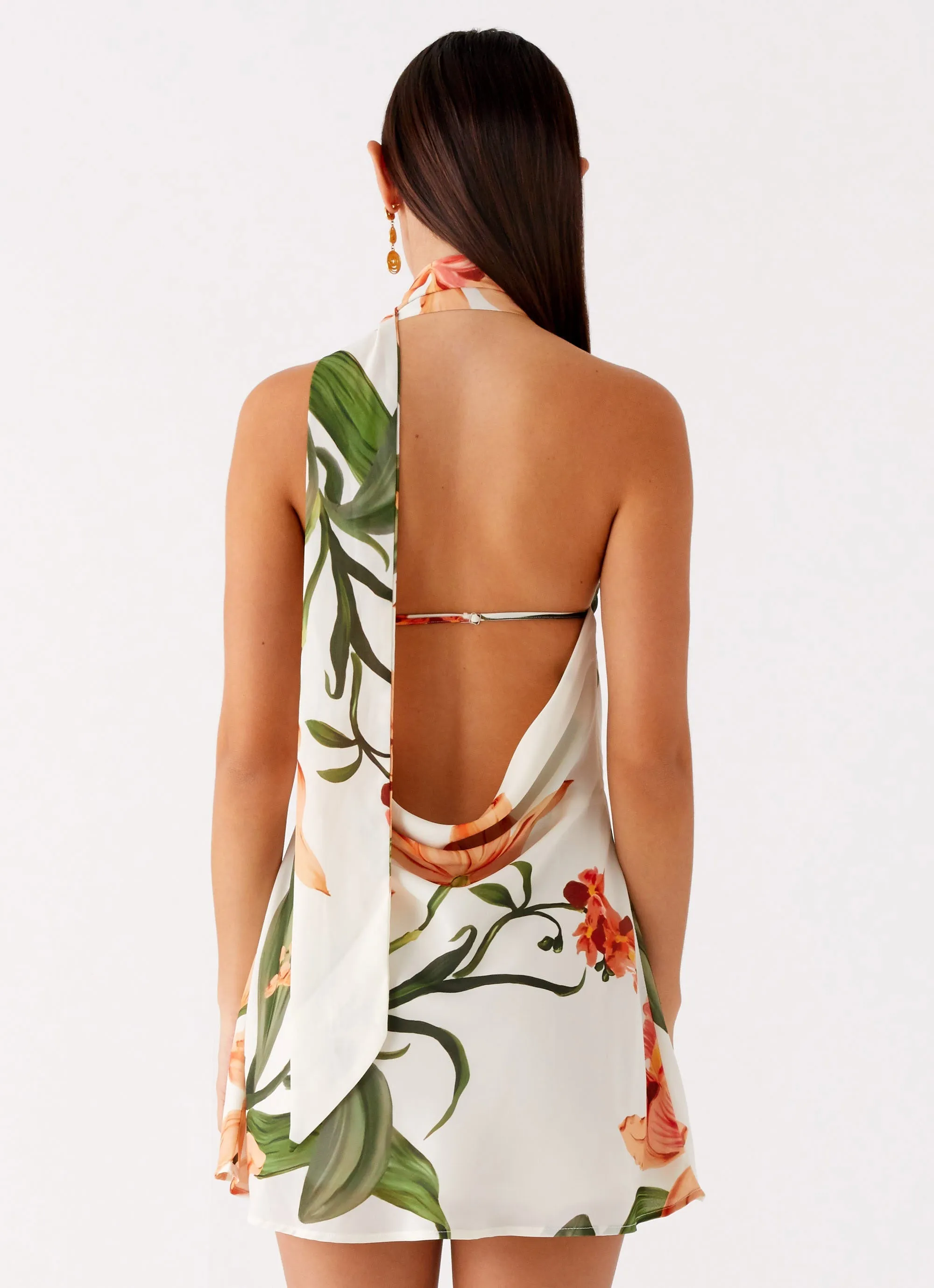 Trisha Mini Dress - Floral Print Subtle Details