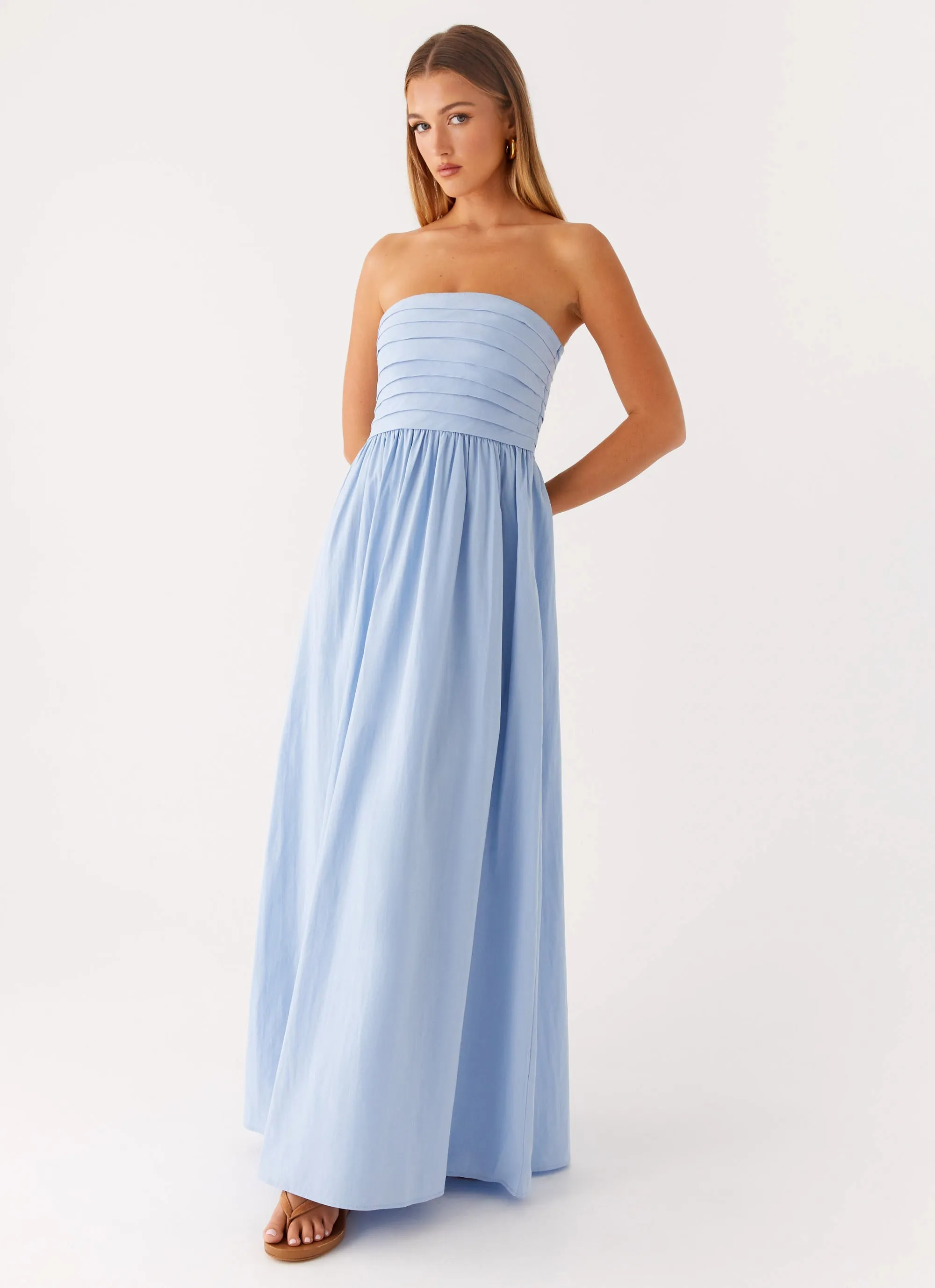 Soft-touch Smart Fashion Tamia Maxi Dress - Blue