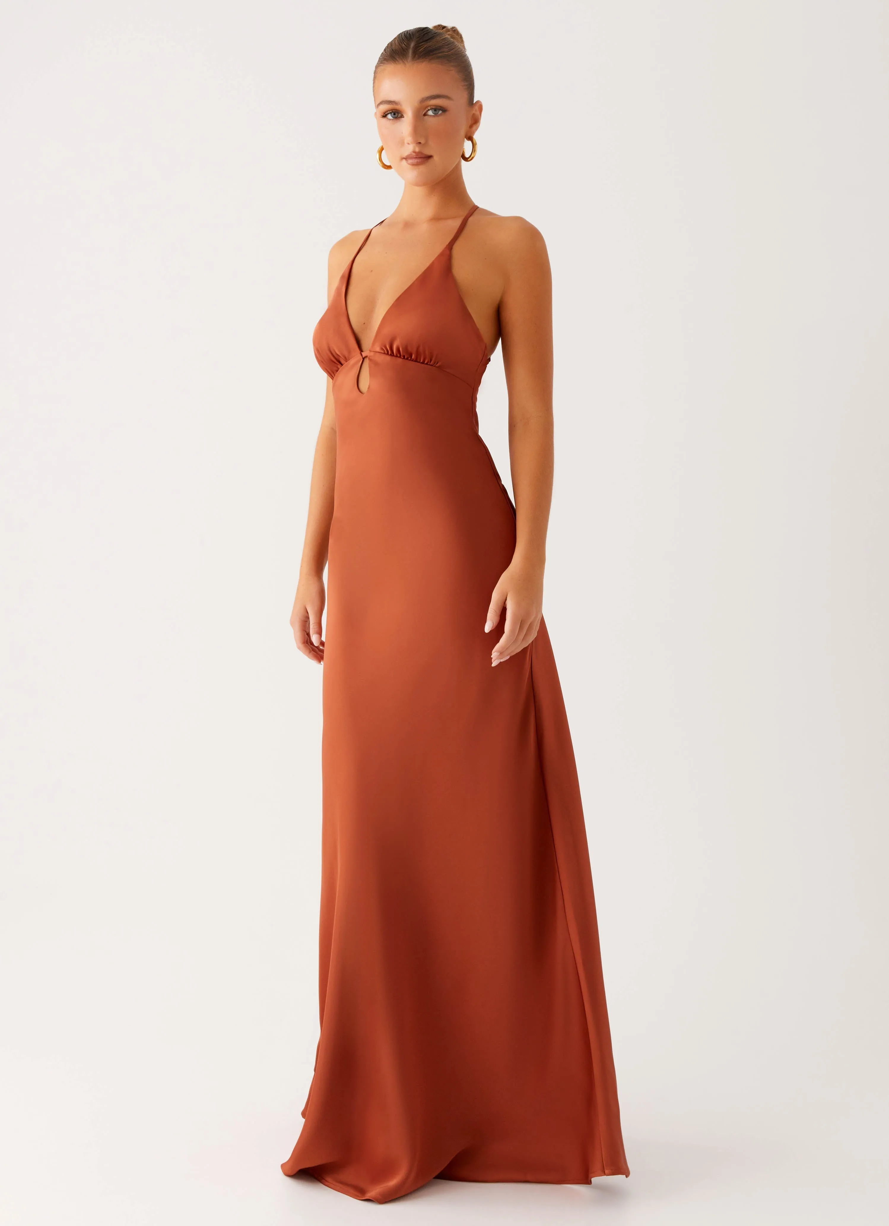 Sundowner Maxi Dress - Rust Subtle Detail