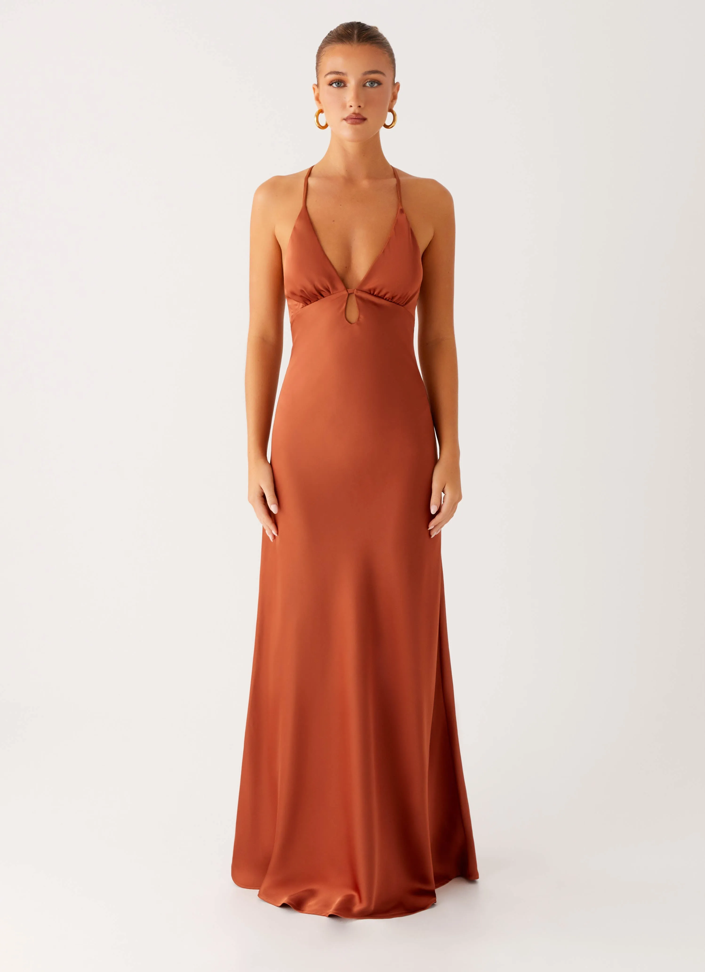 Layered Wear LayeredHemline Sundowner Maxi Dress - Rust