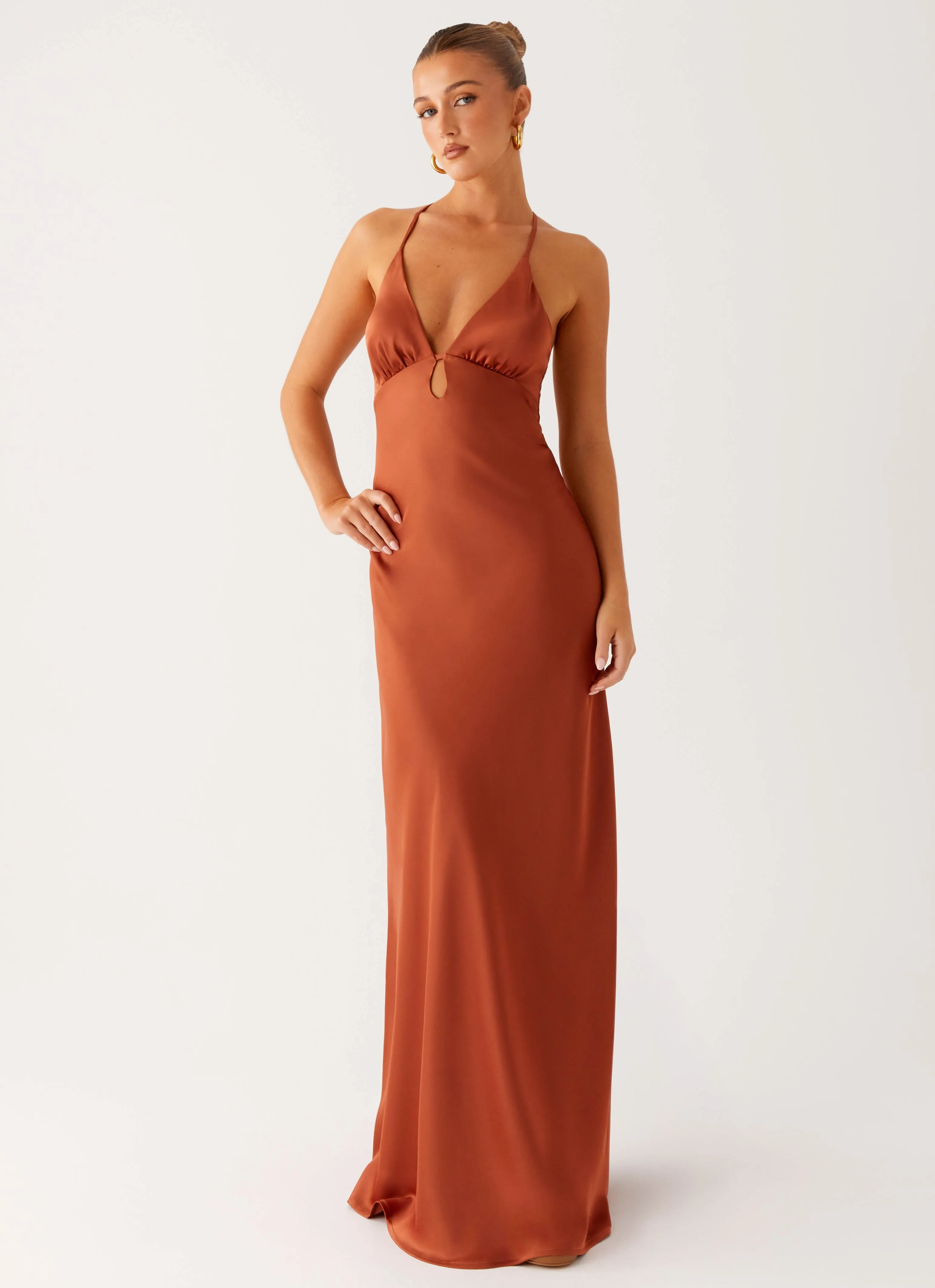 Sundowner Maxi Dress - Rust Trend Texture