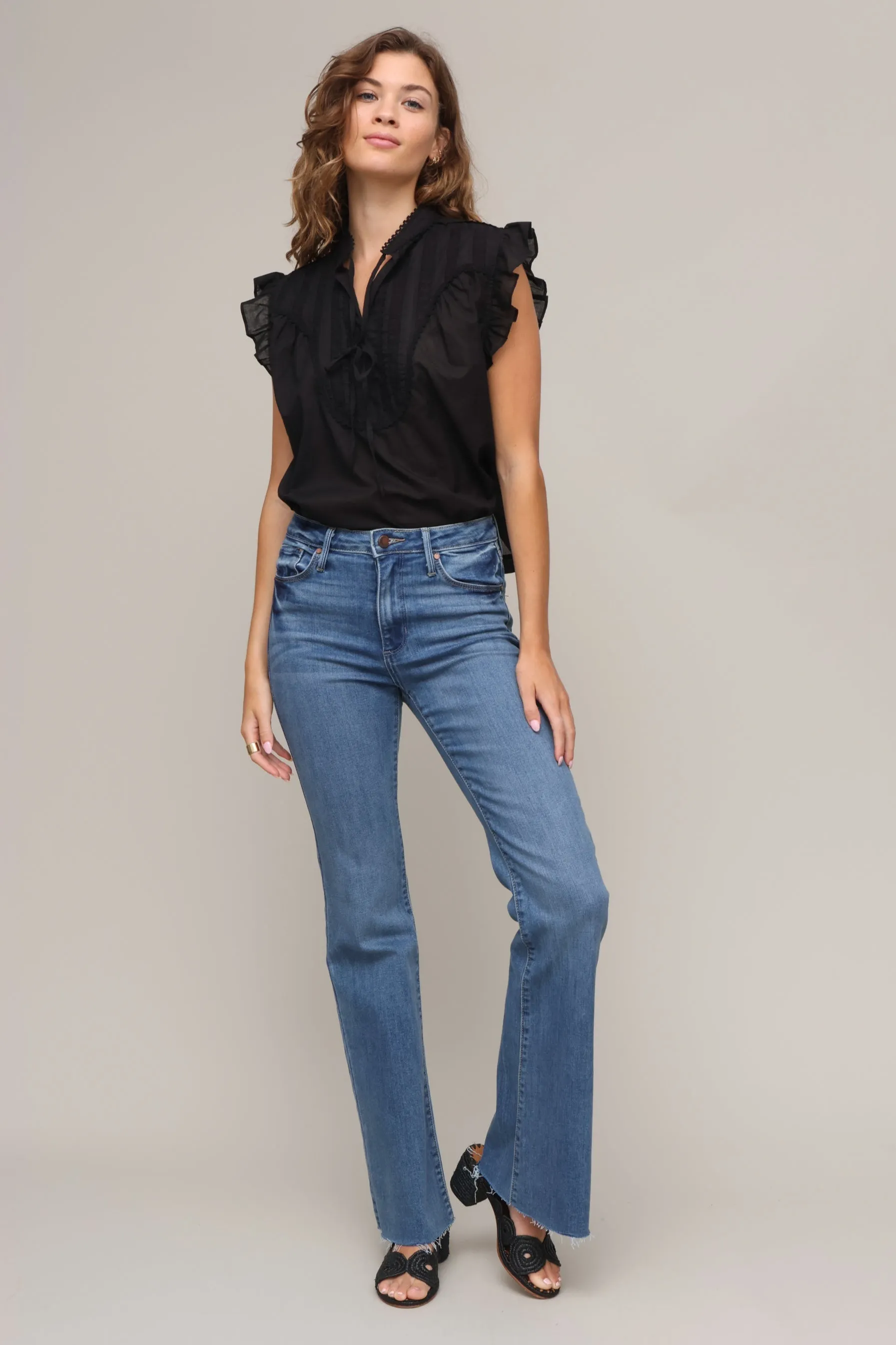 High Rise Scissor Cut Flare Relaxed Comfort