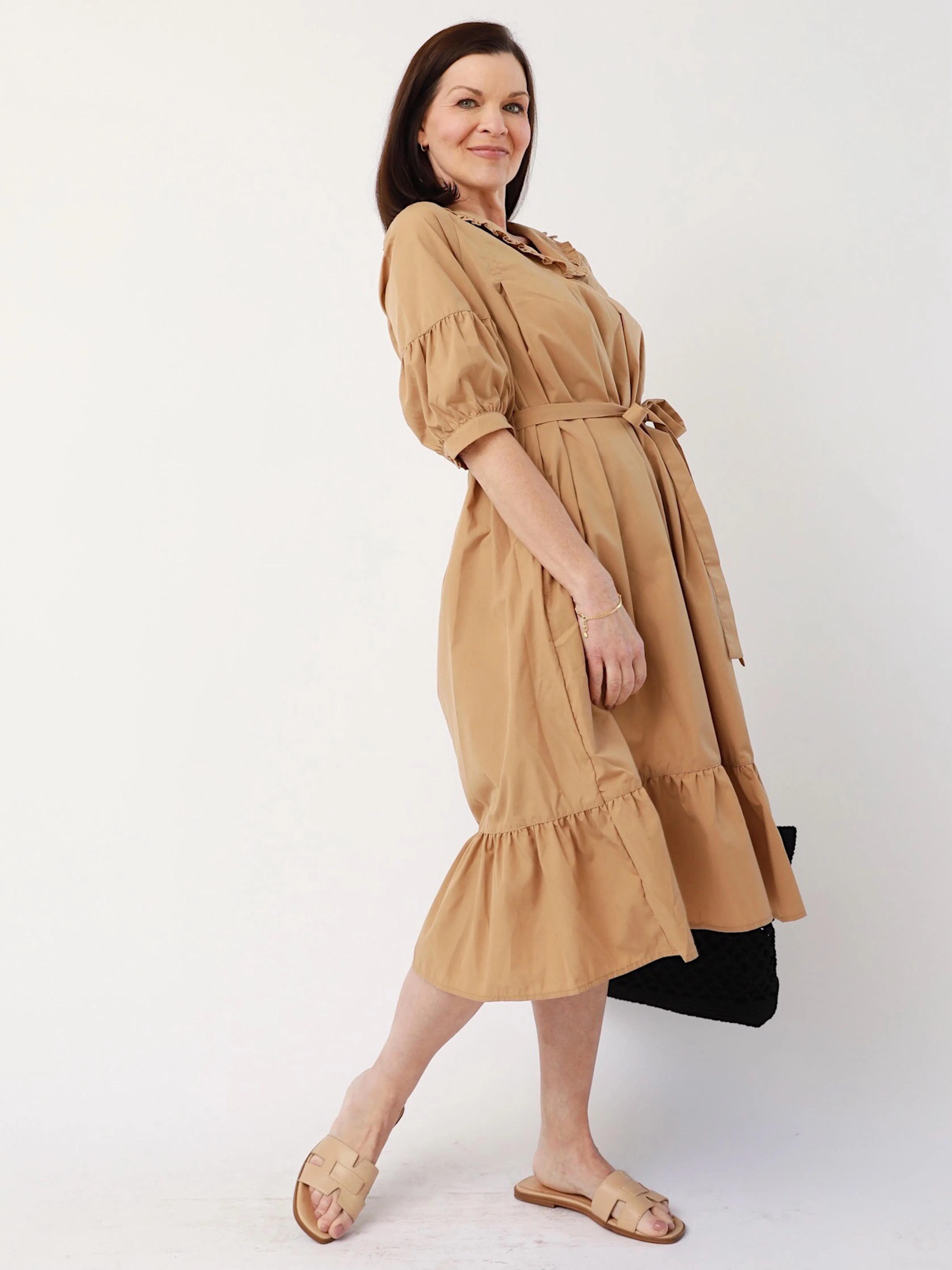 Fresh Stitch Luxury Feel Penny Poplin Midi