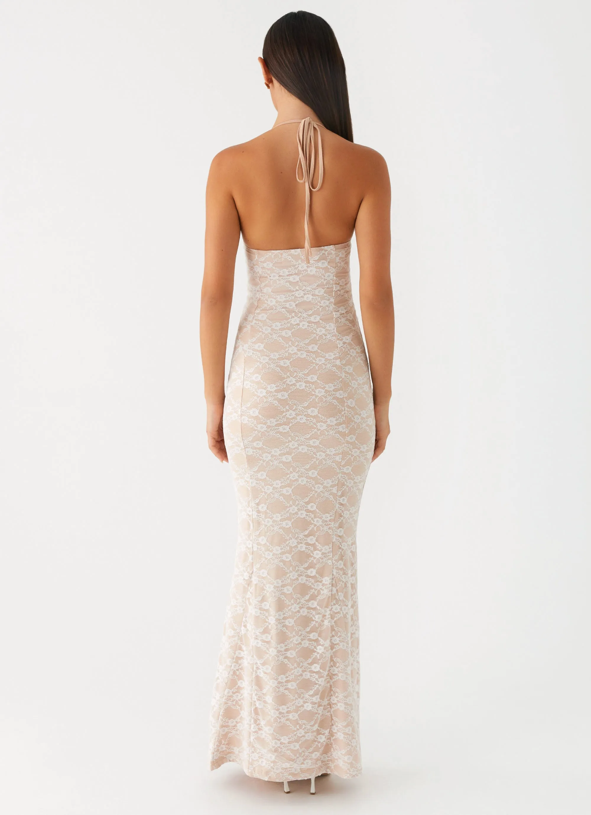 Jolina Lace Maxi Dress - White Move Easy Lounge Mood