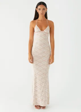 Refined Aesthetic Flow Friendly Jolina Lace Maxi Dress - White