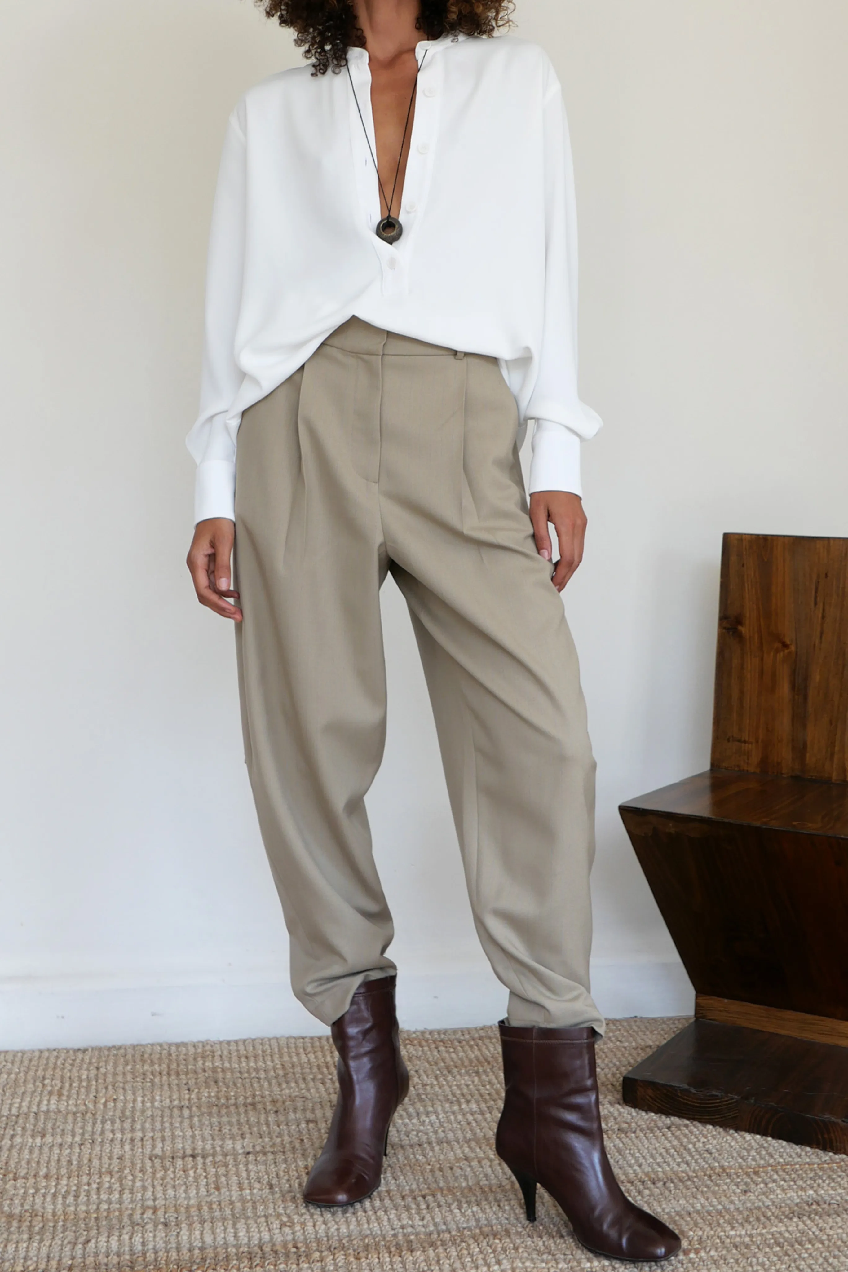 NeutralPalette Outdoor Apparel Barrel Trouser - Beige