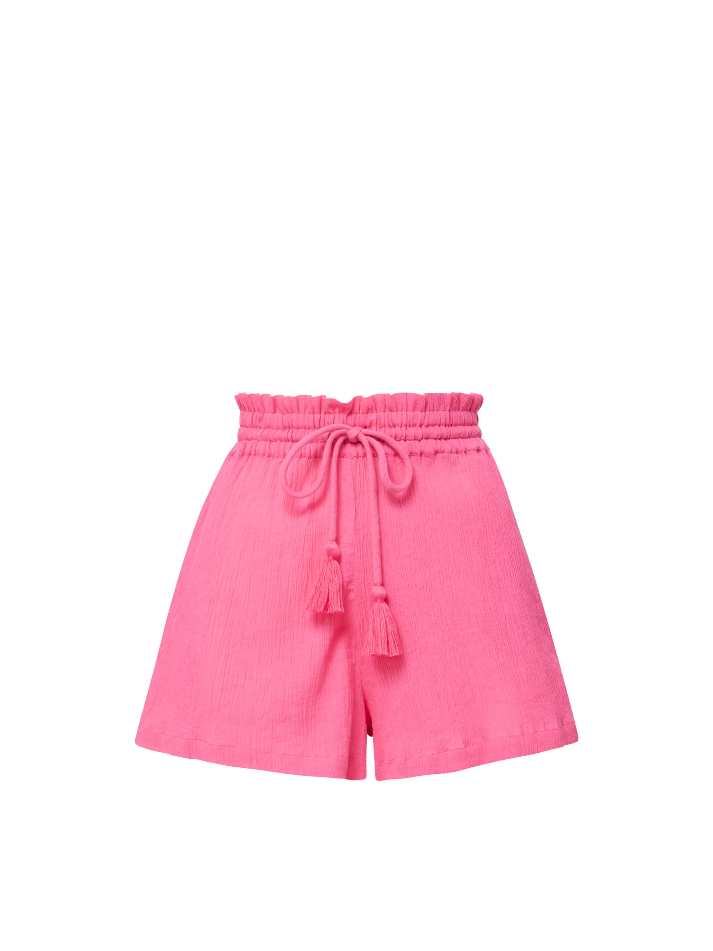 Quick Conversion Hem Wrinkle Free Fabric Vicki Shorts In Hibiscus