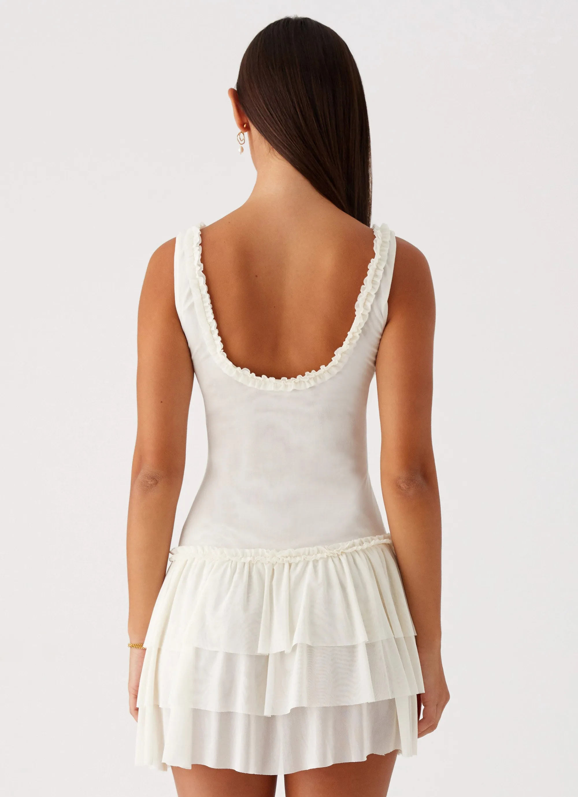 Cyprus Mini Dress - Ivory Hidden pockets High Street Chic