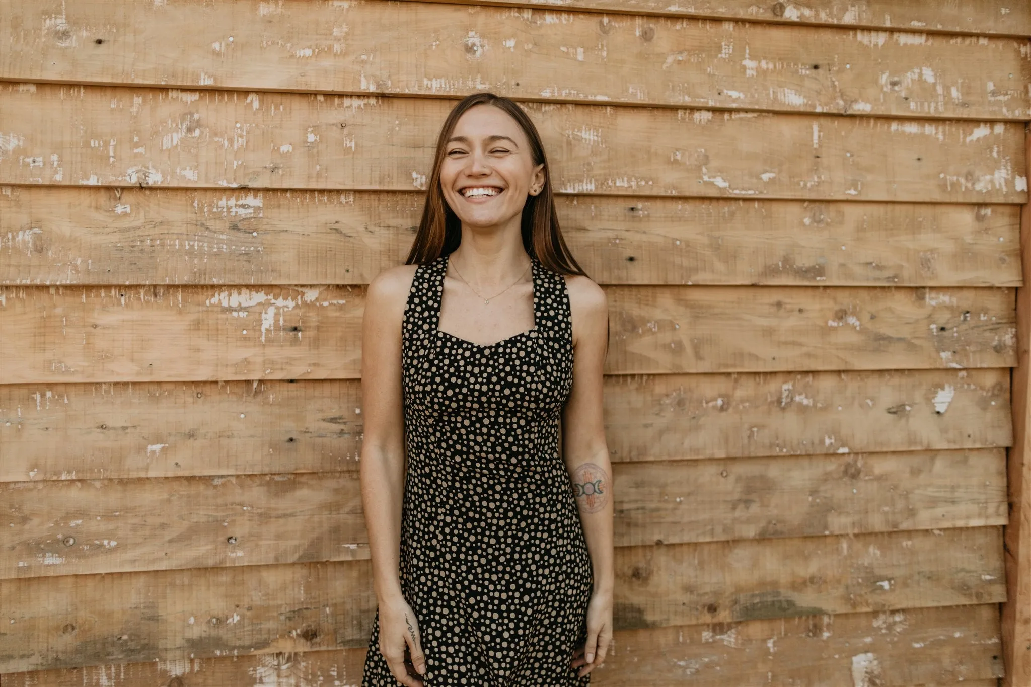 Seasonal Must-Have Iris Dress in Black and Creme Dot