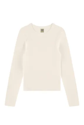 Max Tee in Off White Bonded Seam Construction