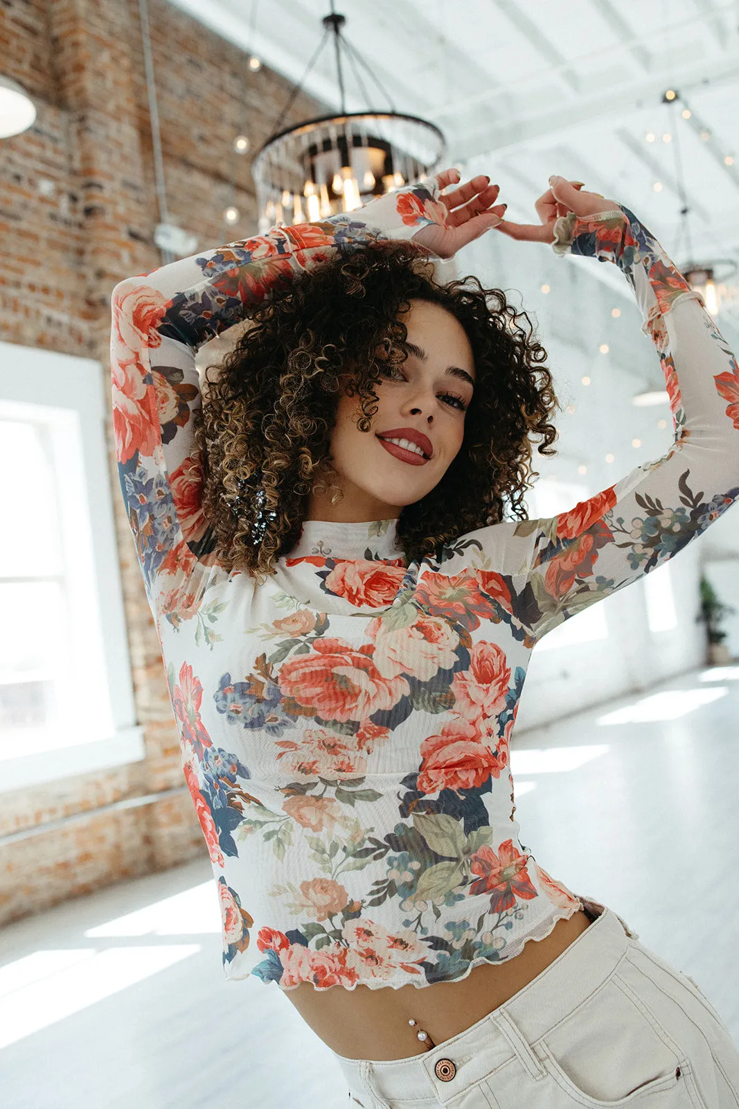 HighDensity Weave First Crush Mesh Top