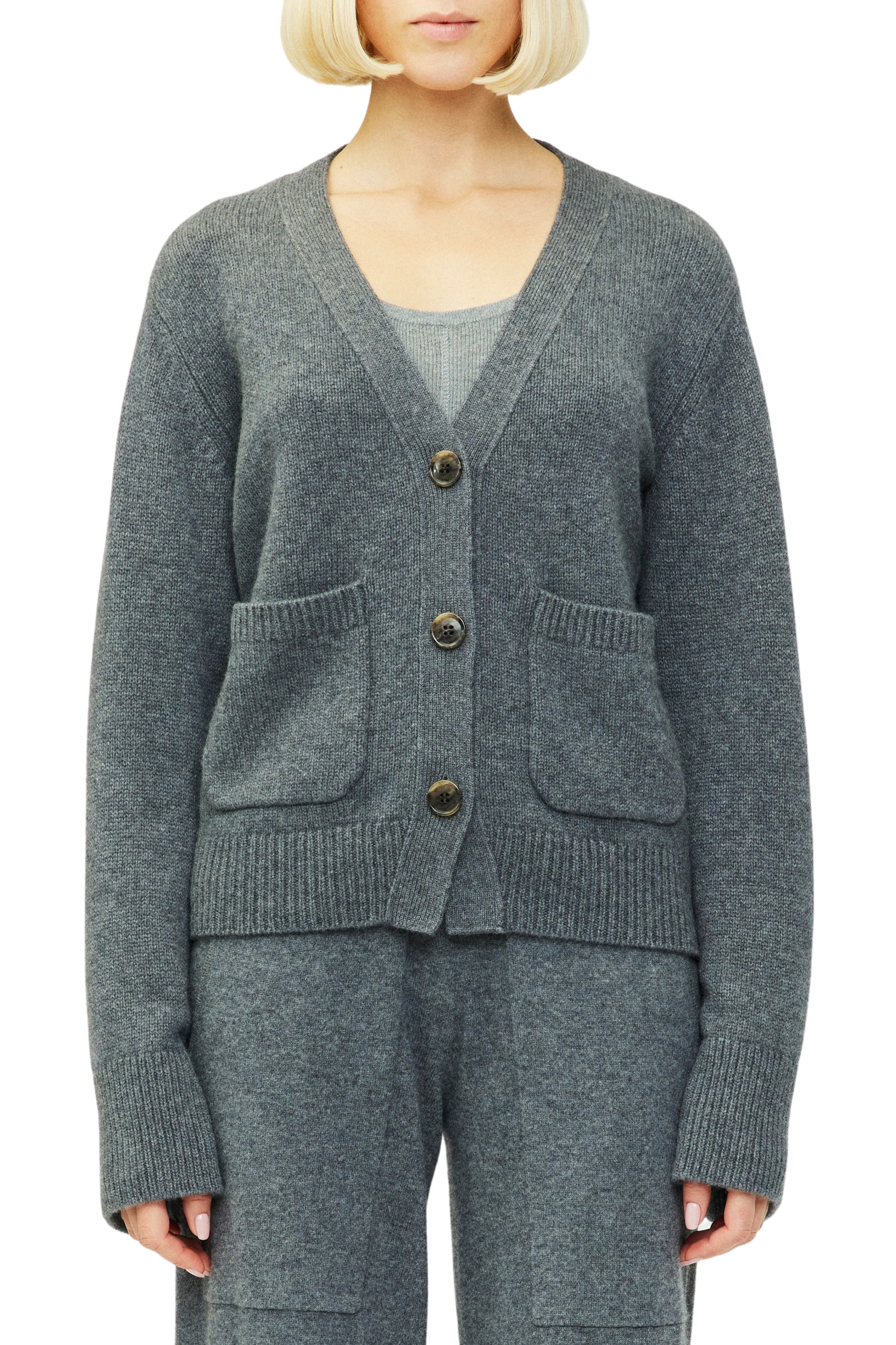 Danni Cardigan in Graphite Casual Comfort Anytime Fit
