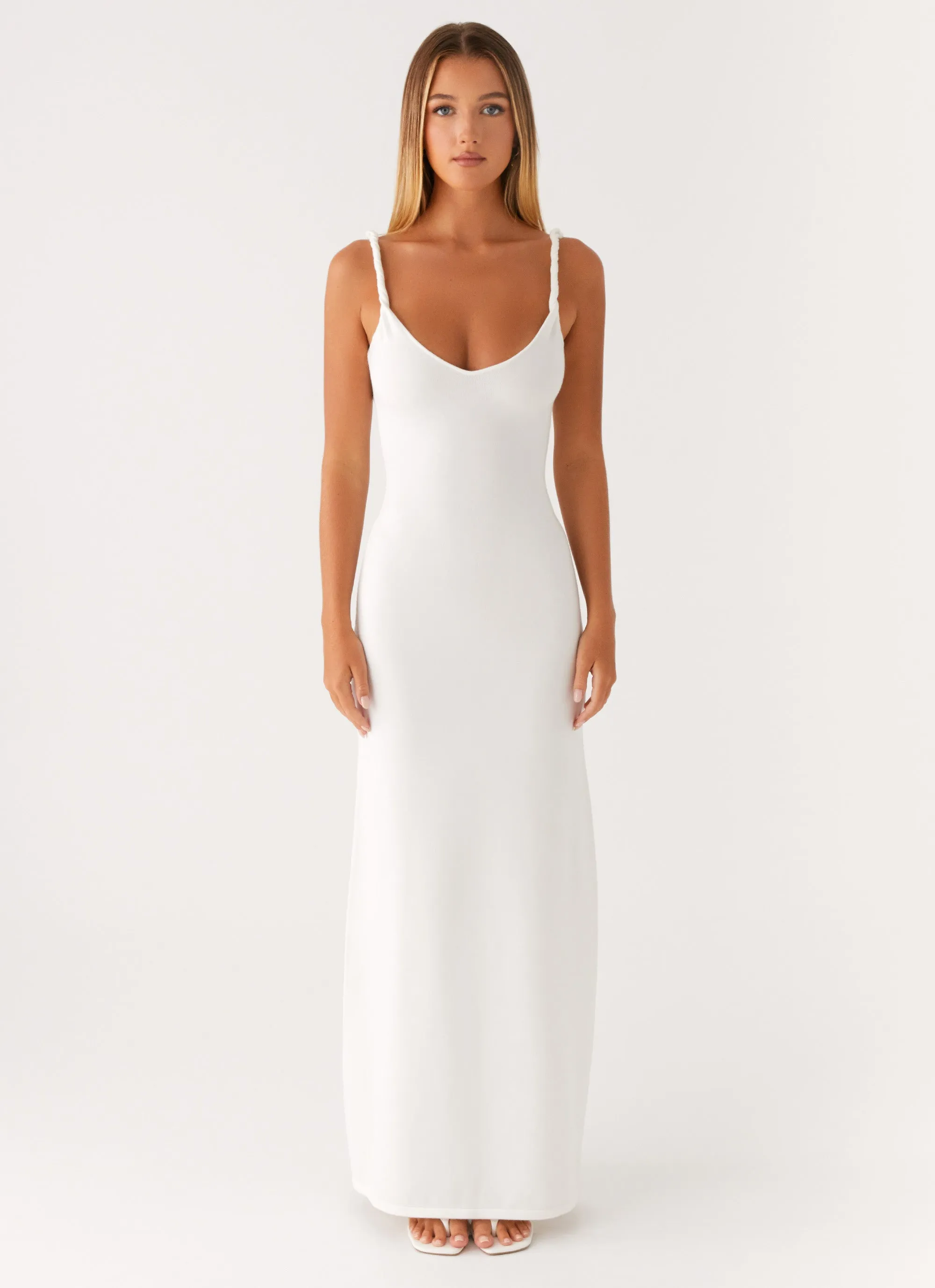 Anastasia Maxi Dress - Ivory Soft Detail