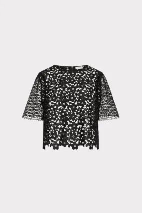 Floral Geo Combo Lace Top PunctureResistantReinforcement