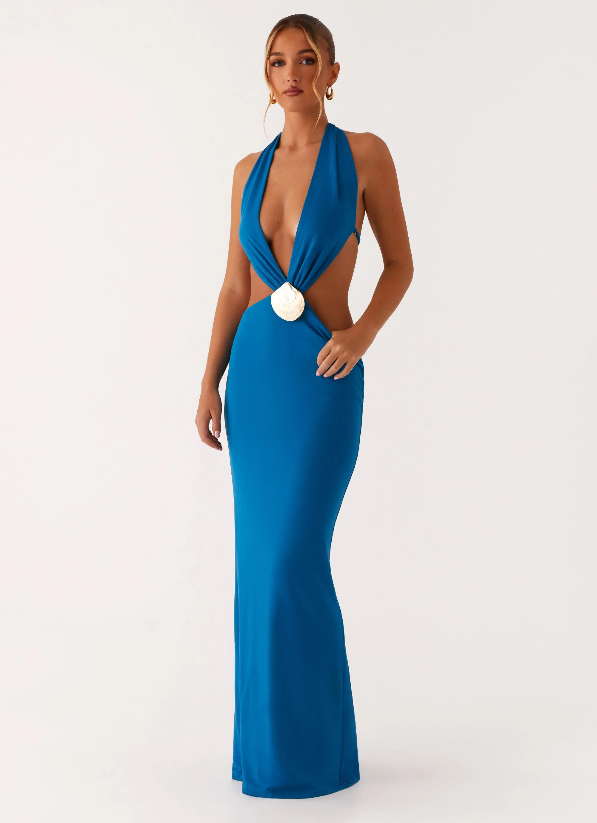Flossy Maxi Dress - Royal Blue Gift-Worthy Art-Gallery