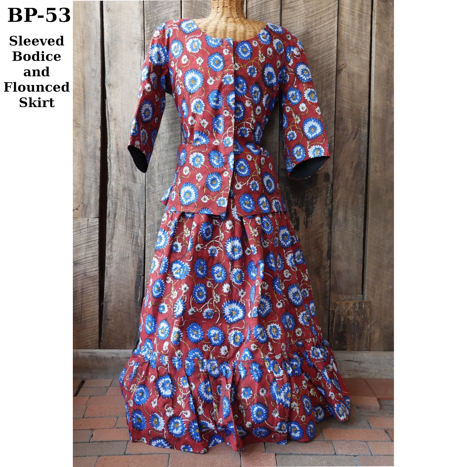 Outfit Diary Flounced Drawstring Cotton Skirt - Printed