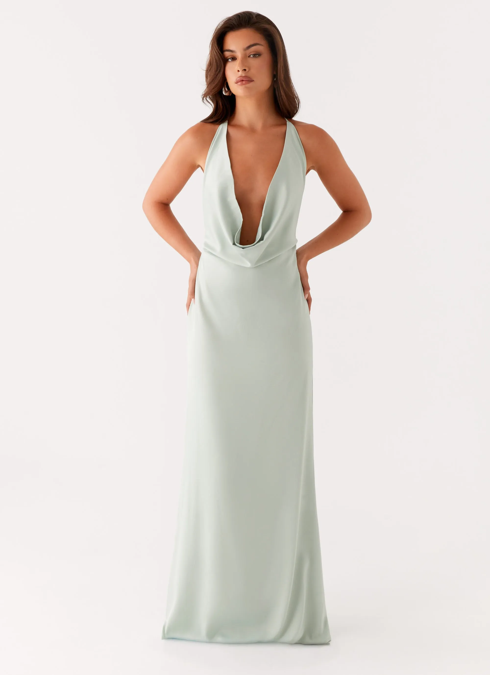 Noemi Maxi Dress - Sage Lightweight-Comfort Fit Easy