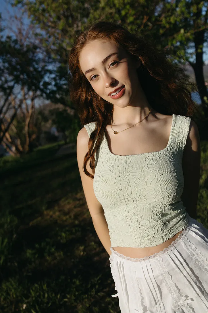 SlubTexture slim fit Flirt & Fern Tank