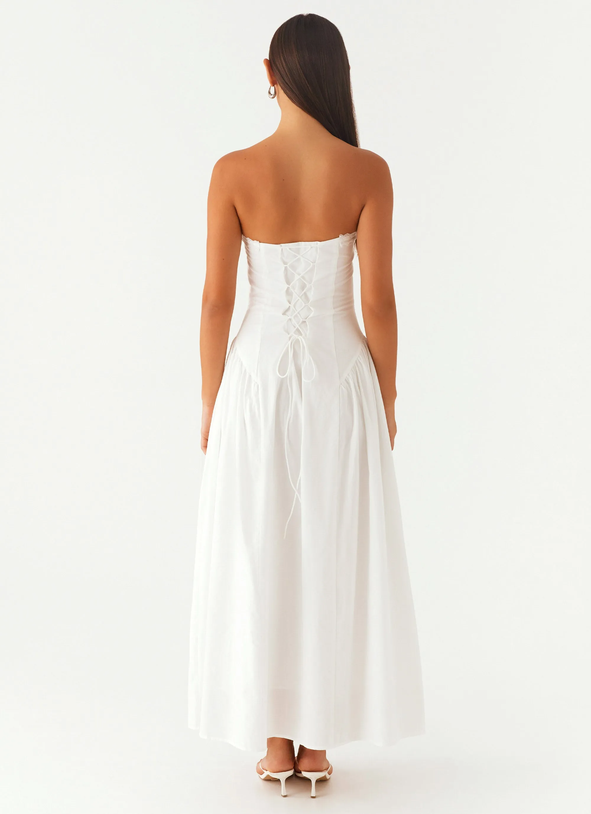 Elegant Wearable Zipper Closure Burleigh Maxi Dress - Ivory