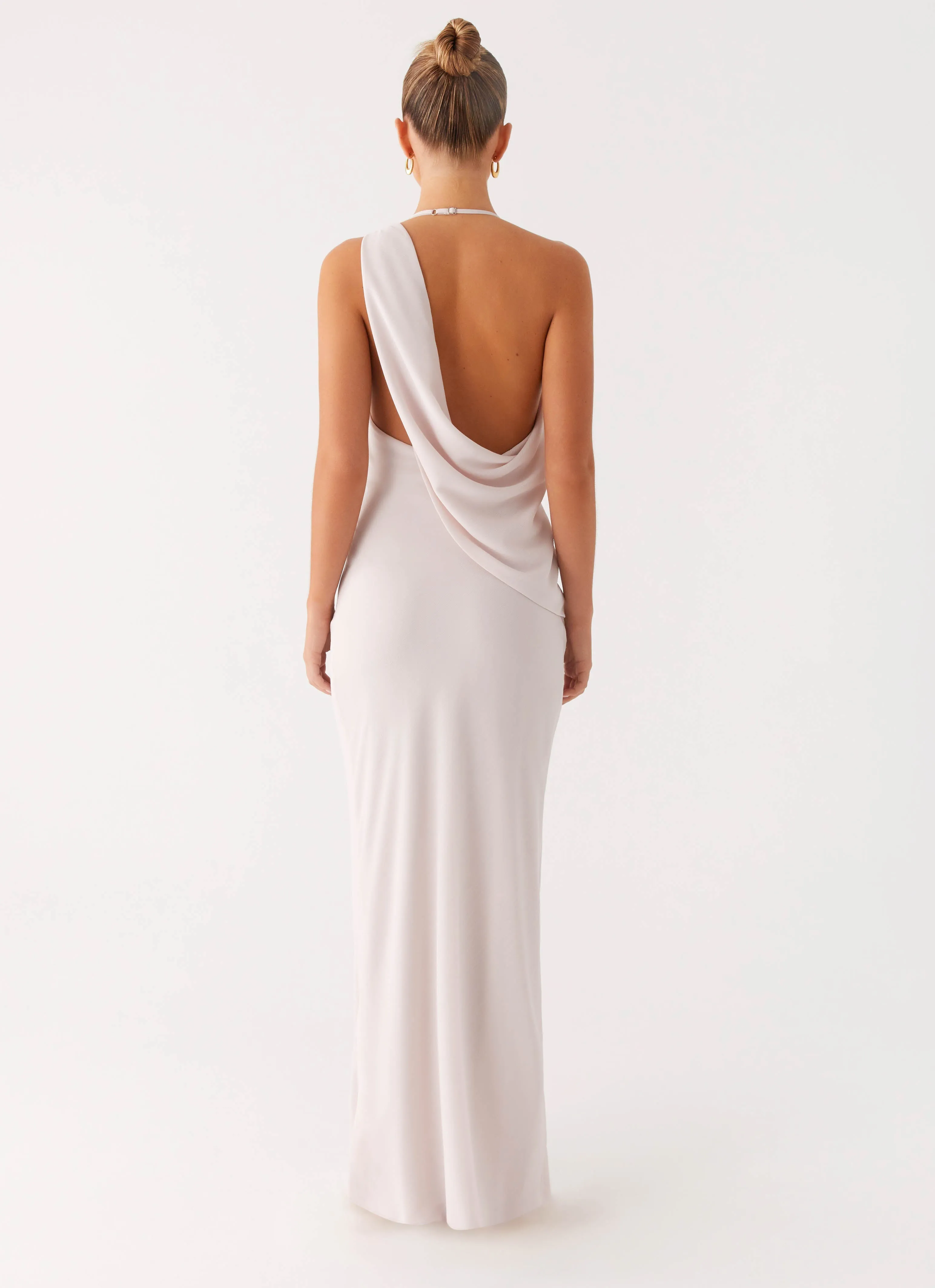 Relax Form Flowing Design Opal Glow Maxi Dress - Off White