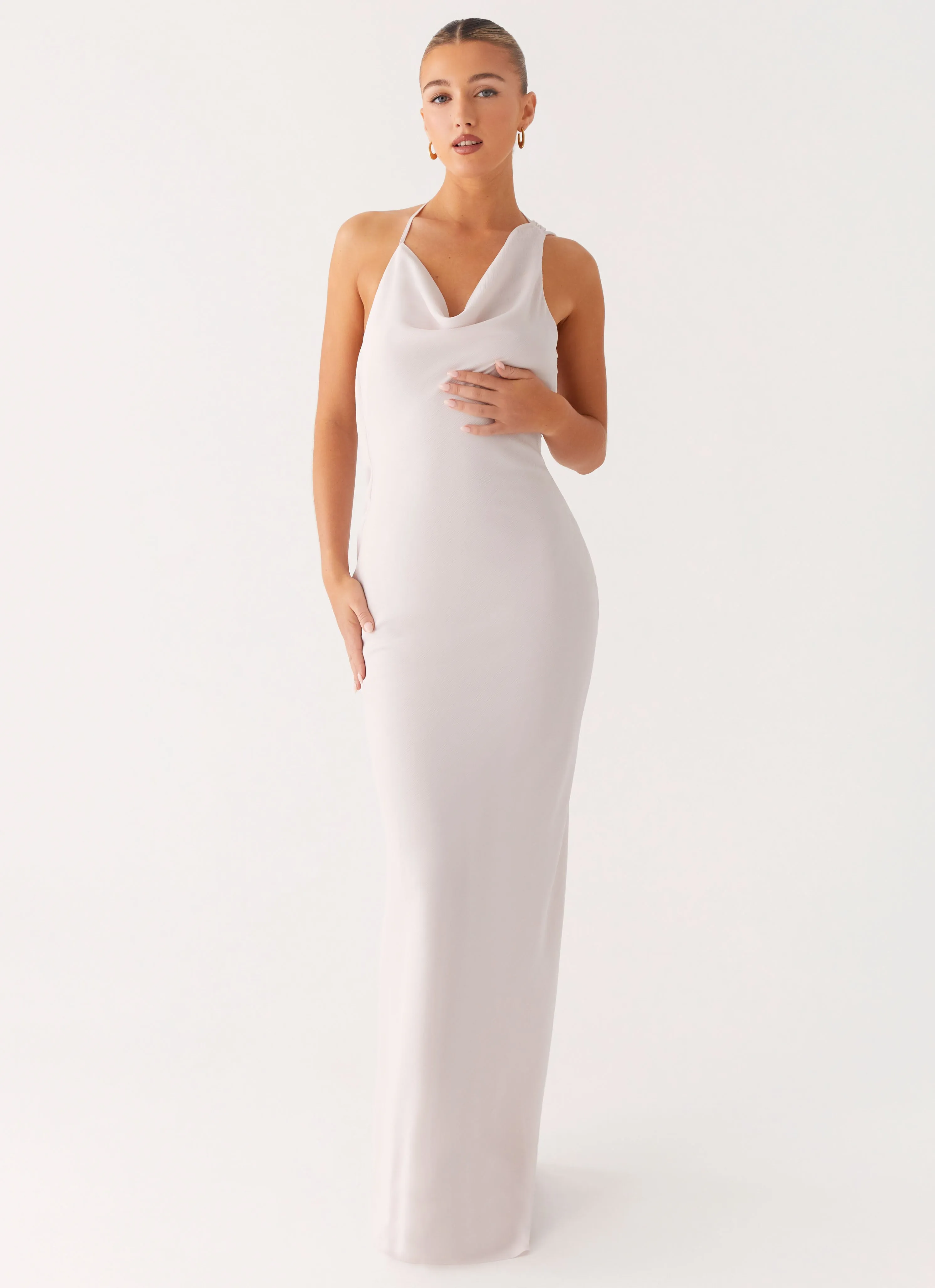 Opal Glow Maxi Dress - Off White Calm Energy Dreamy Presence